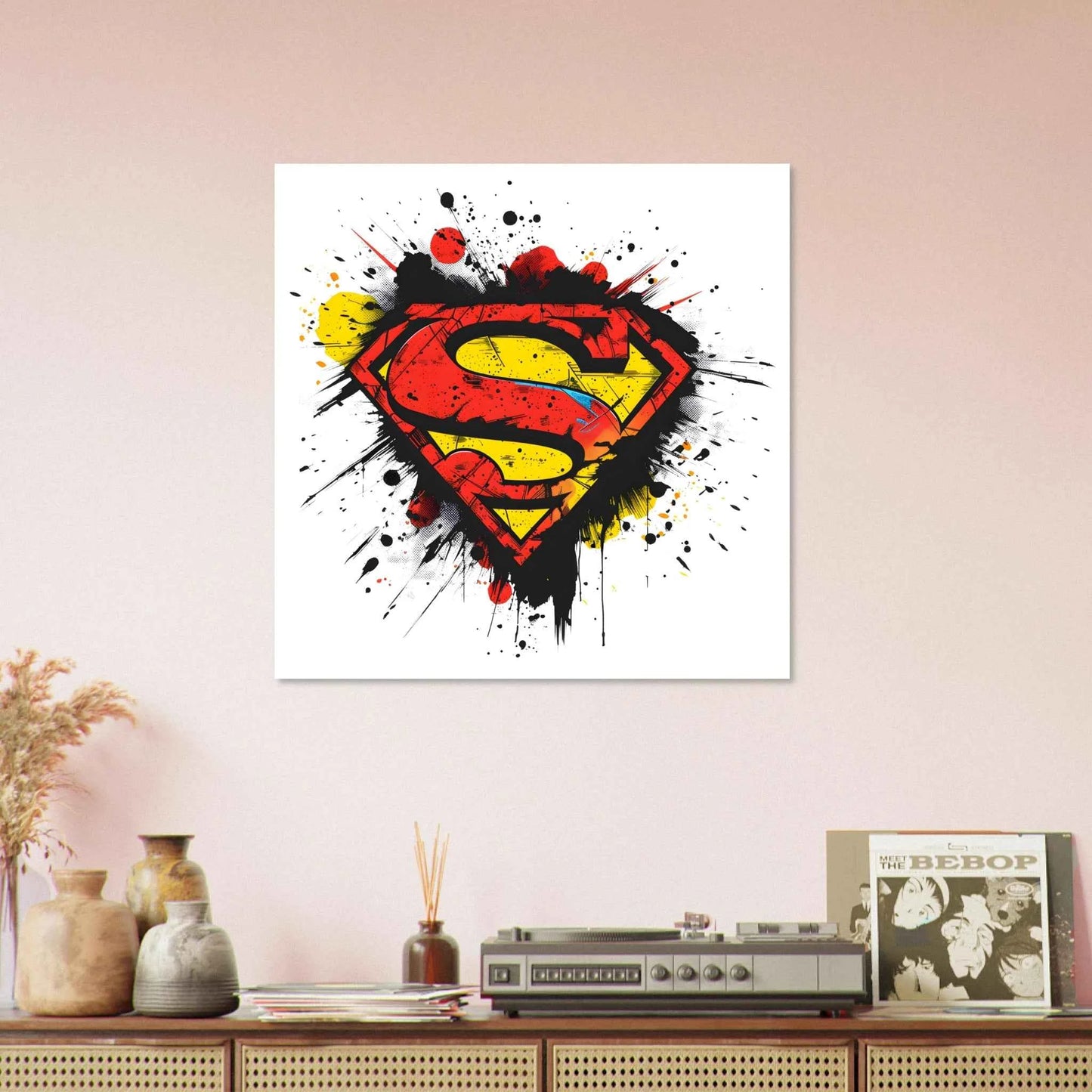 Superman Splatter Shield Fine Art Poster