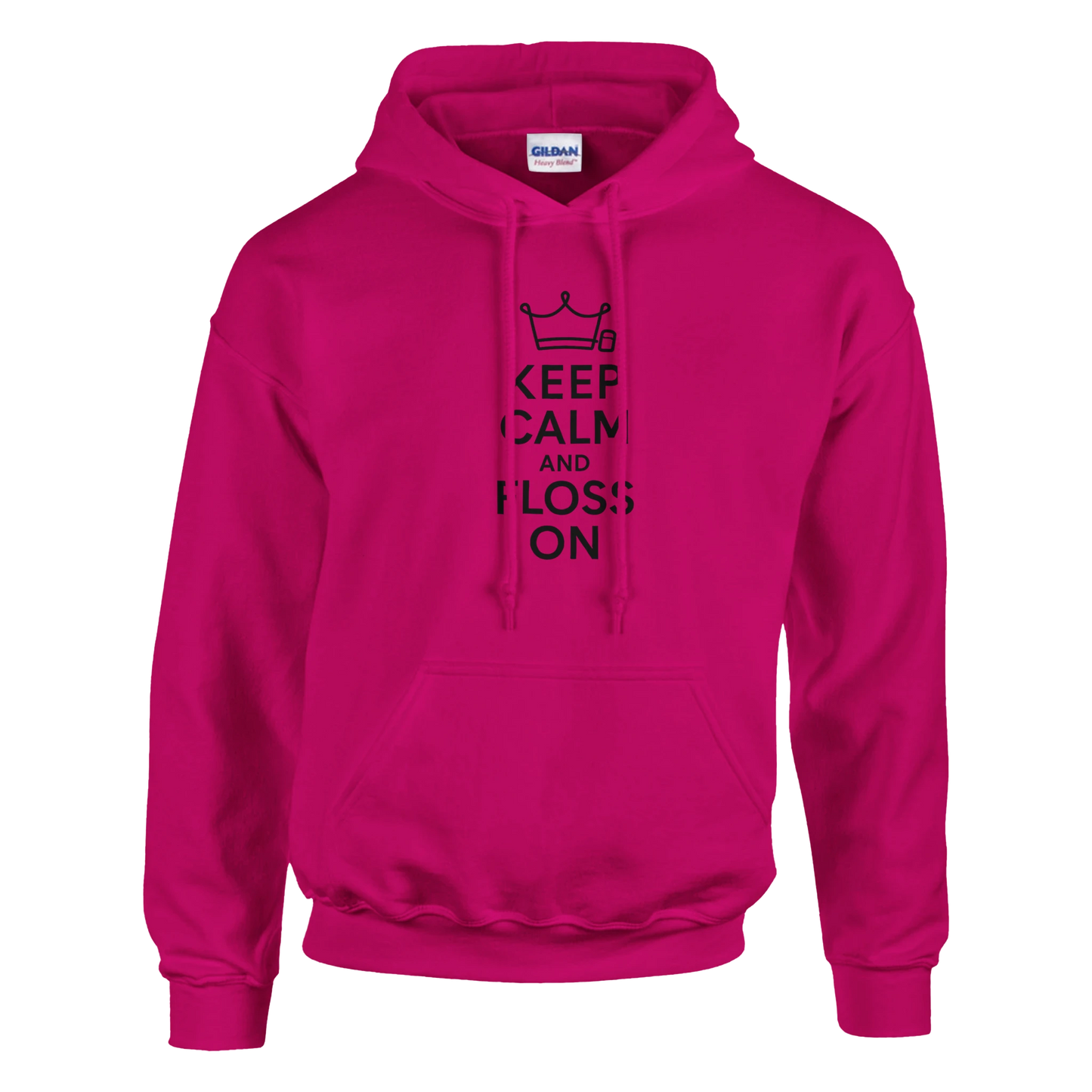 Keep Calm and Floss On Hoodie – Funny Dental Hygienist Unisex Sweatshirt - F4 Custom Prints