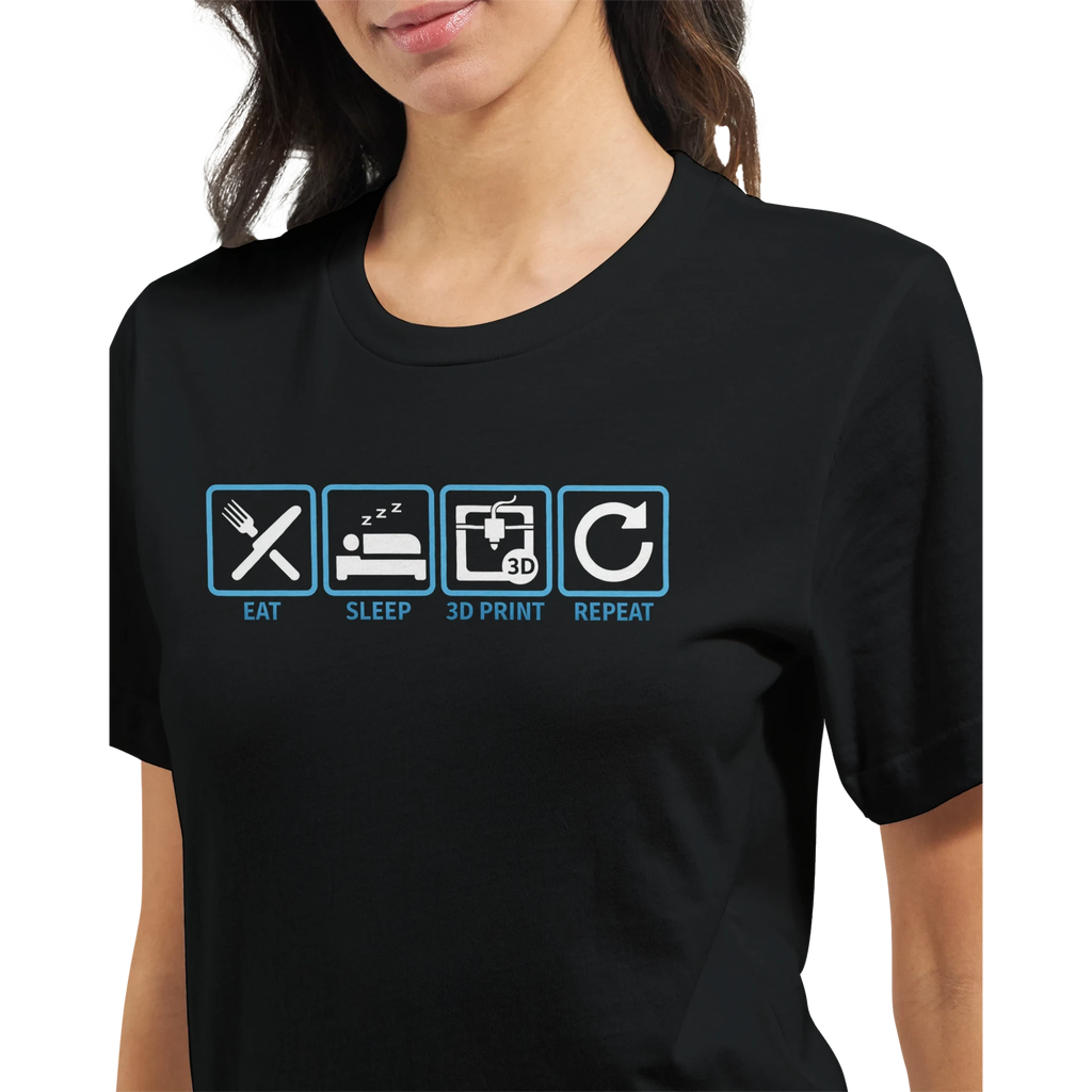 Eat Sleep 3D Print Repeat T-Shirt