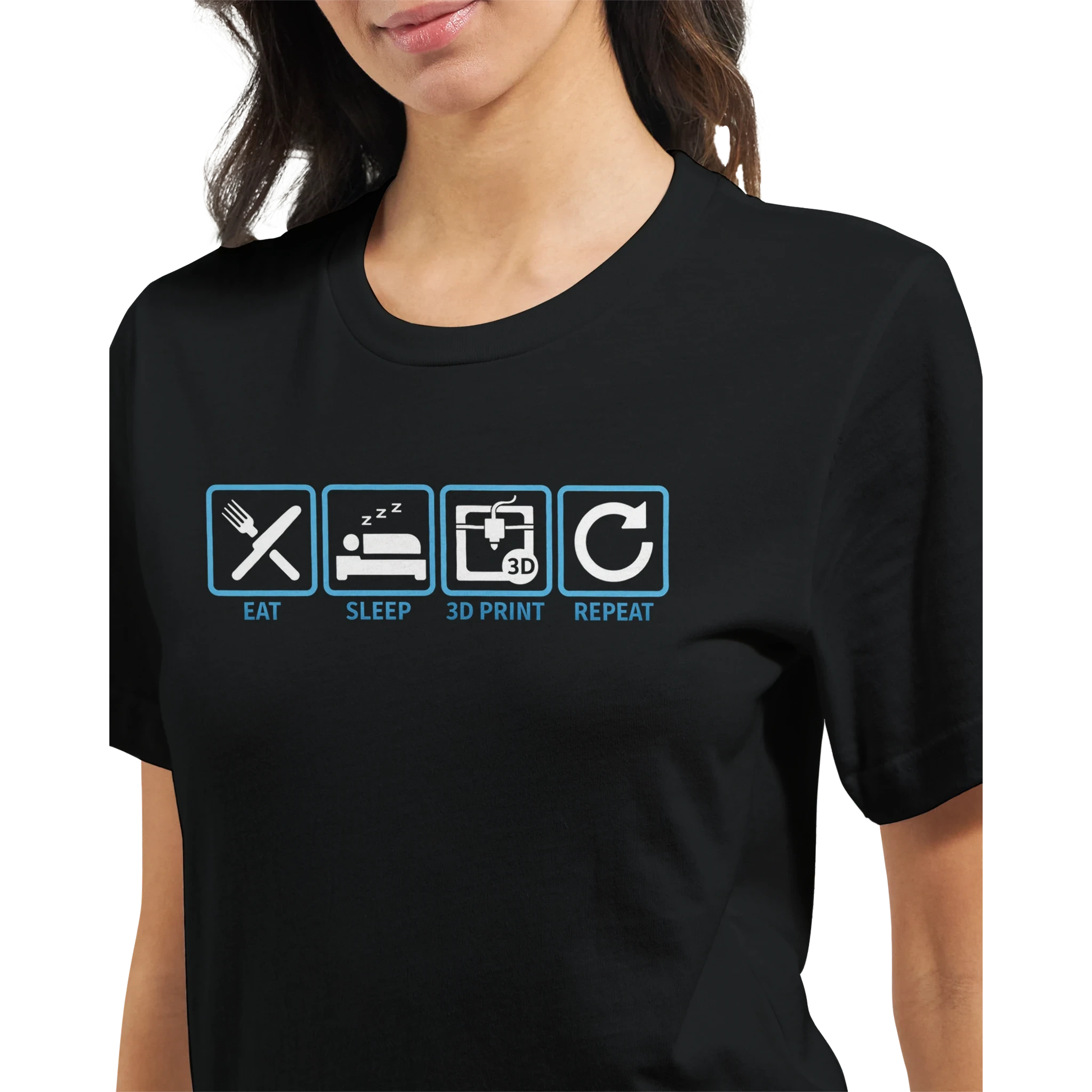 Eat Sleep 3D Print Repeat T-Shirt
