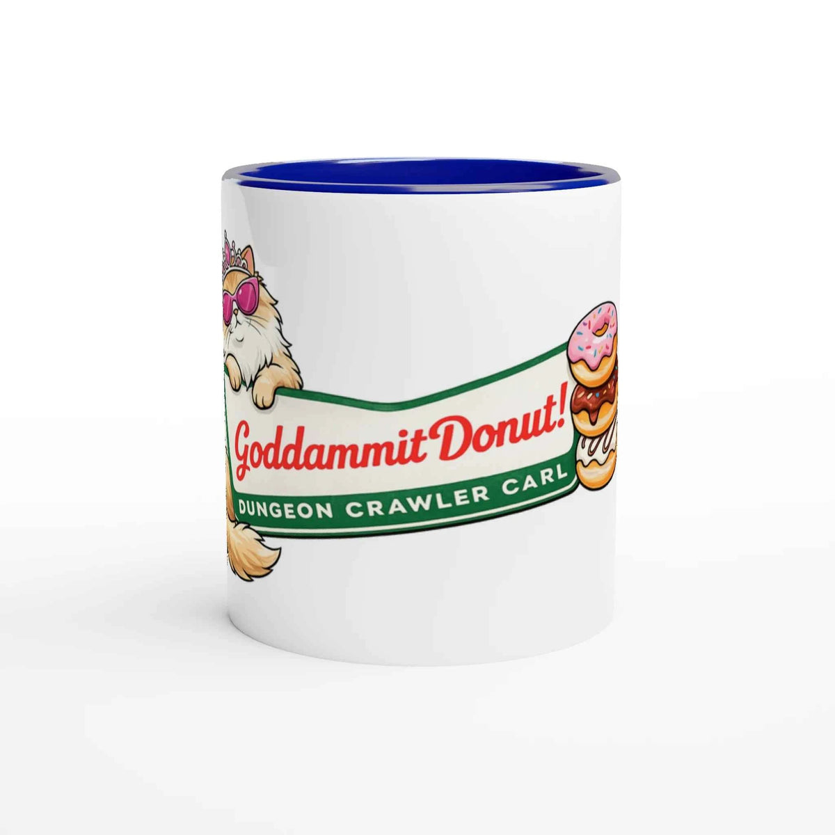 Goddammit Donut Dungeon Crawler Carl 11oz Coffee Mug with Color Inside