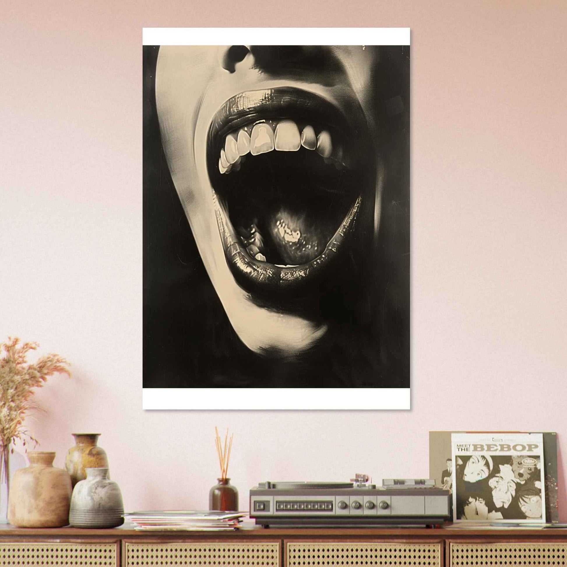 "The Scream" Poster – Bold Monochrome Statement Wall Art (Multiple Sizes Available)