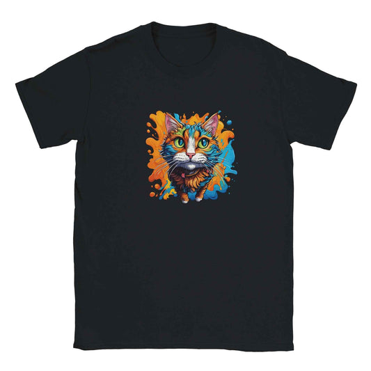 Abstract Splatter Cat Graphic Tee – Premium Comfort & Bold Style for Everyday Wear