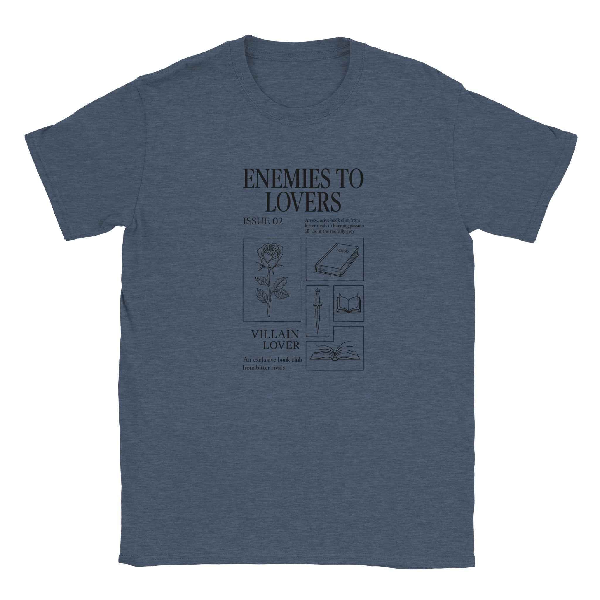 Enemies to Lovers T-Shirt – Bookish Romance Aesthetic Tee for Villain Lovers
