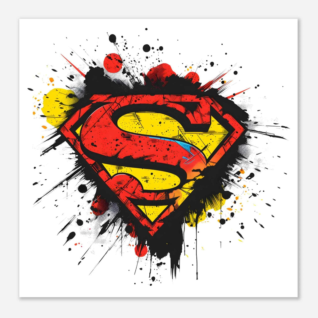 Superman Splatter Shield Fine Art Poster