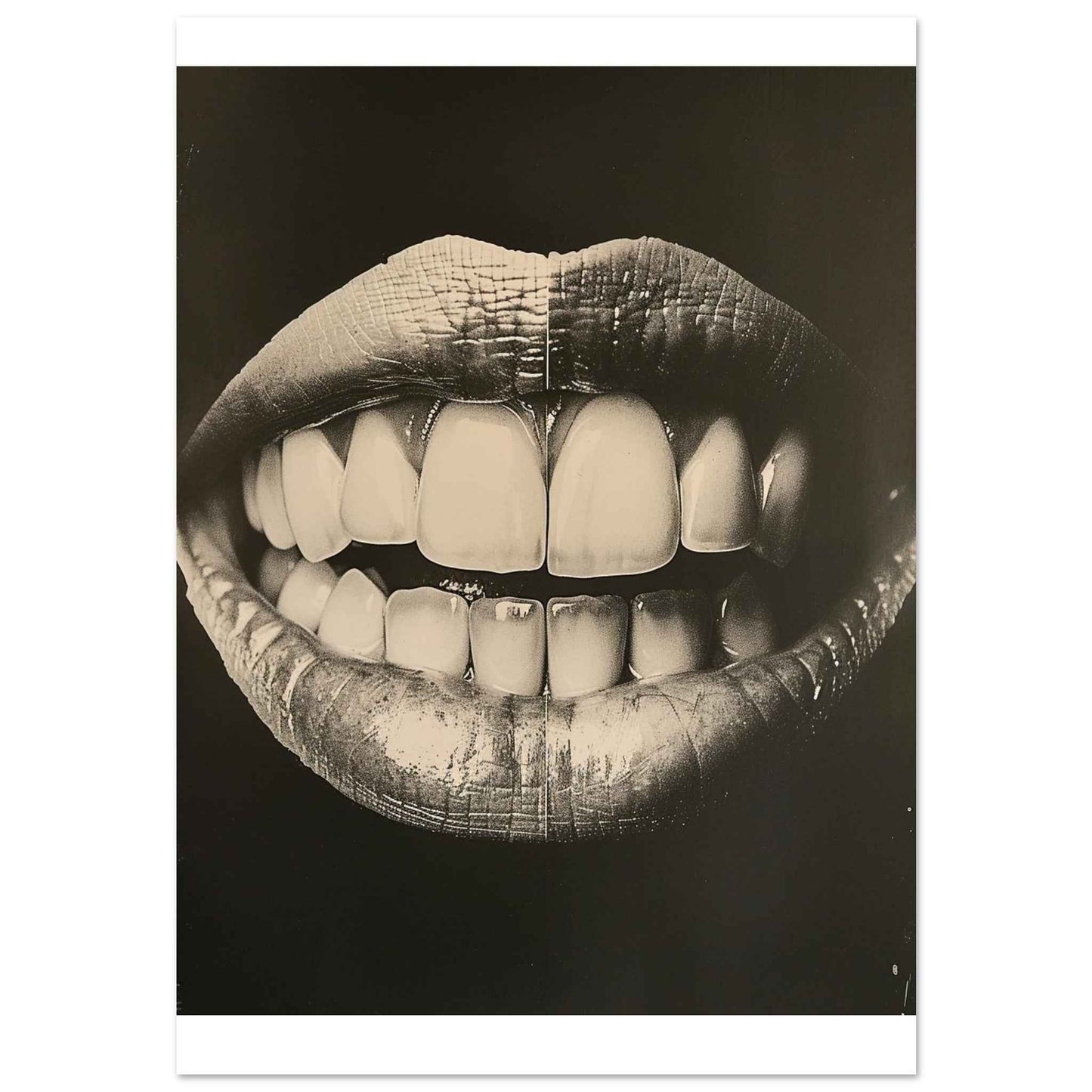 "Bite Me" Poster – Edgy Monochrome Glamour Wall Art (Multiple Sizes Available)