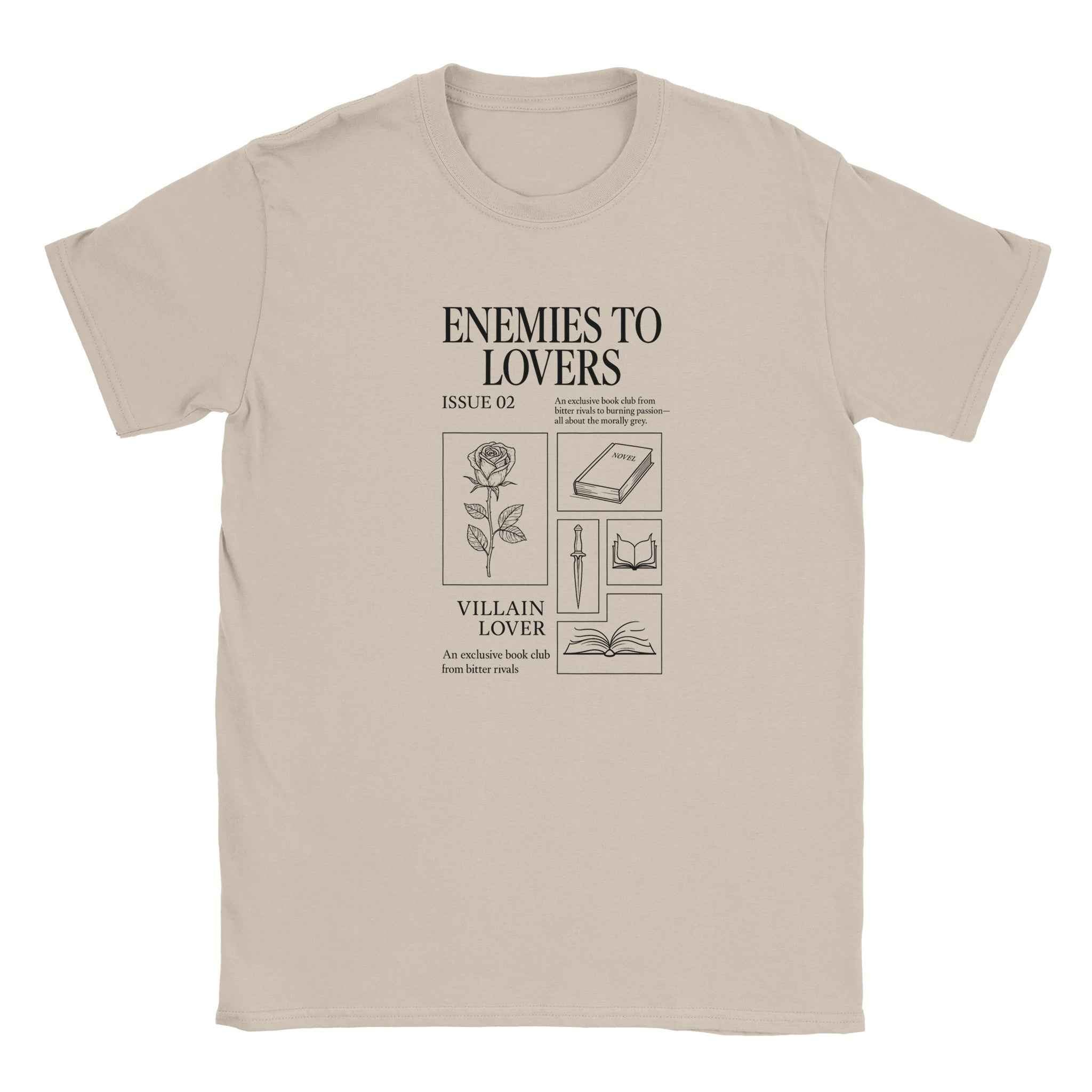 Enemies to Lovers T-Shirt – Bookish Romance Aesthetic Tee for Villain Lovers