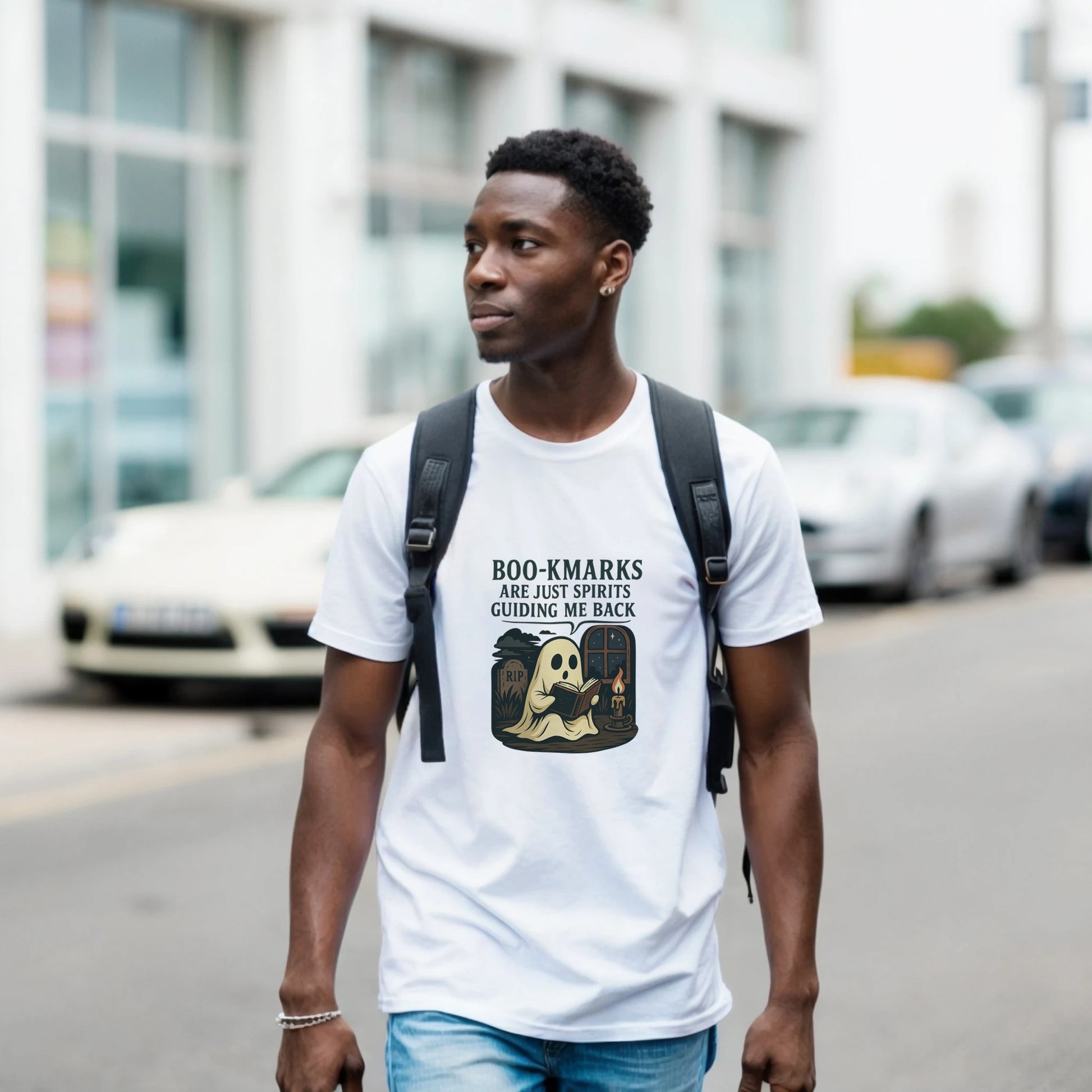 Boo-Kmarks T-Shirt – Spooky Book Lover Halloween Tee - F4 Custom Prints