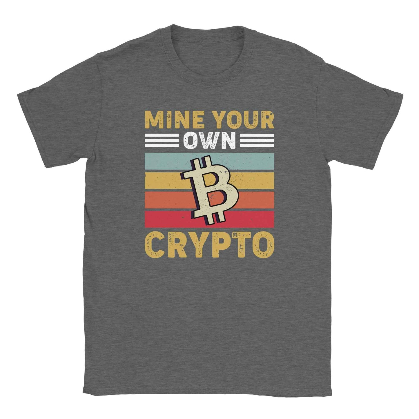 Bitcoin T-Shirt – 'Mine Your Own Crypto' Retro Sunset Design