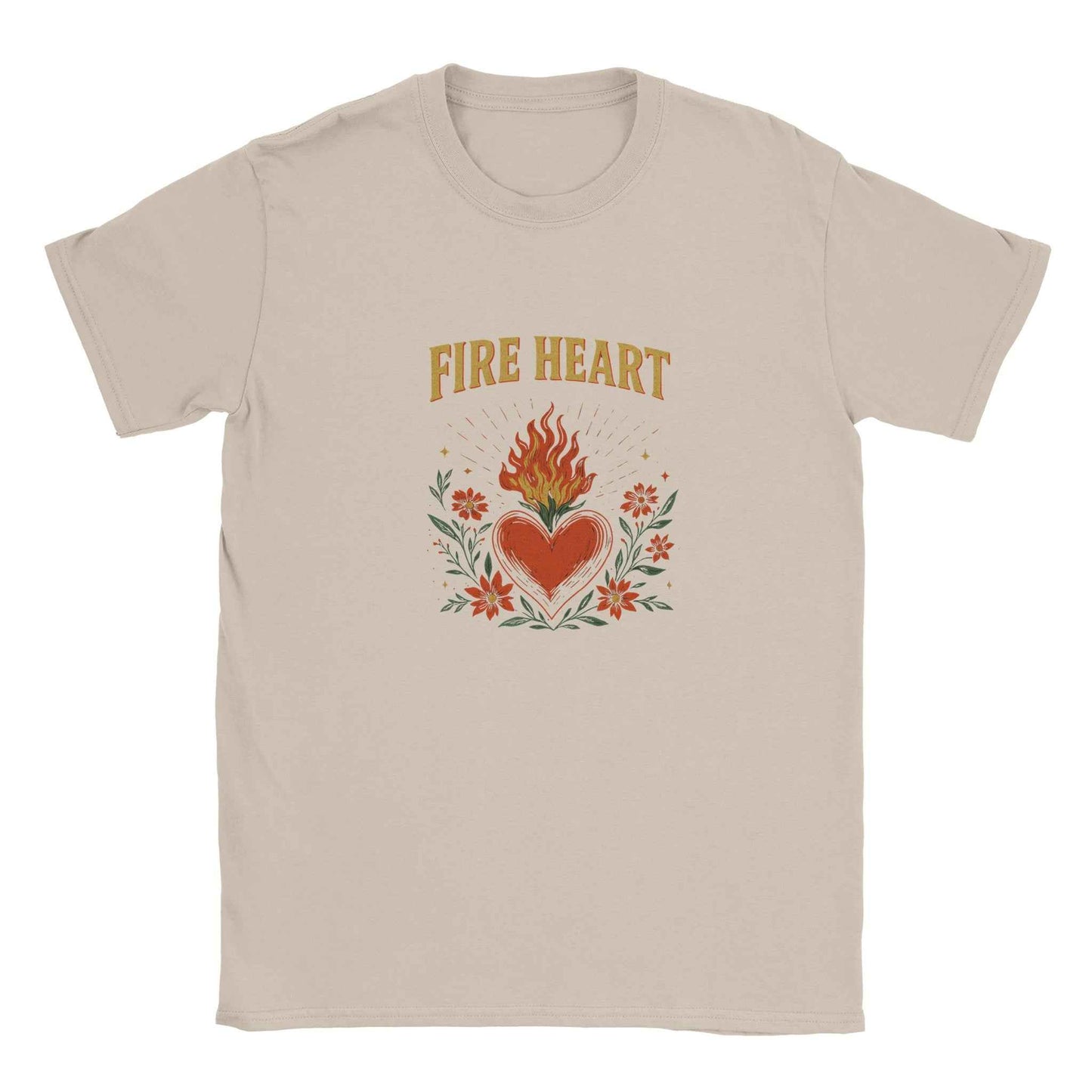 Fire Heart T-Shirt TOG – Fantasy Flame Graphic Tee - F4 Custom Prints