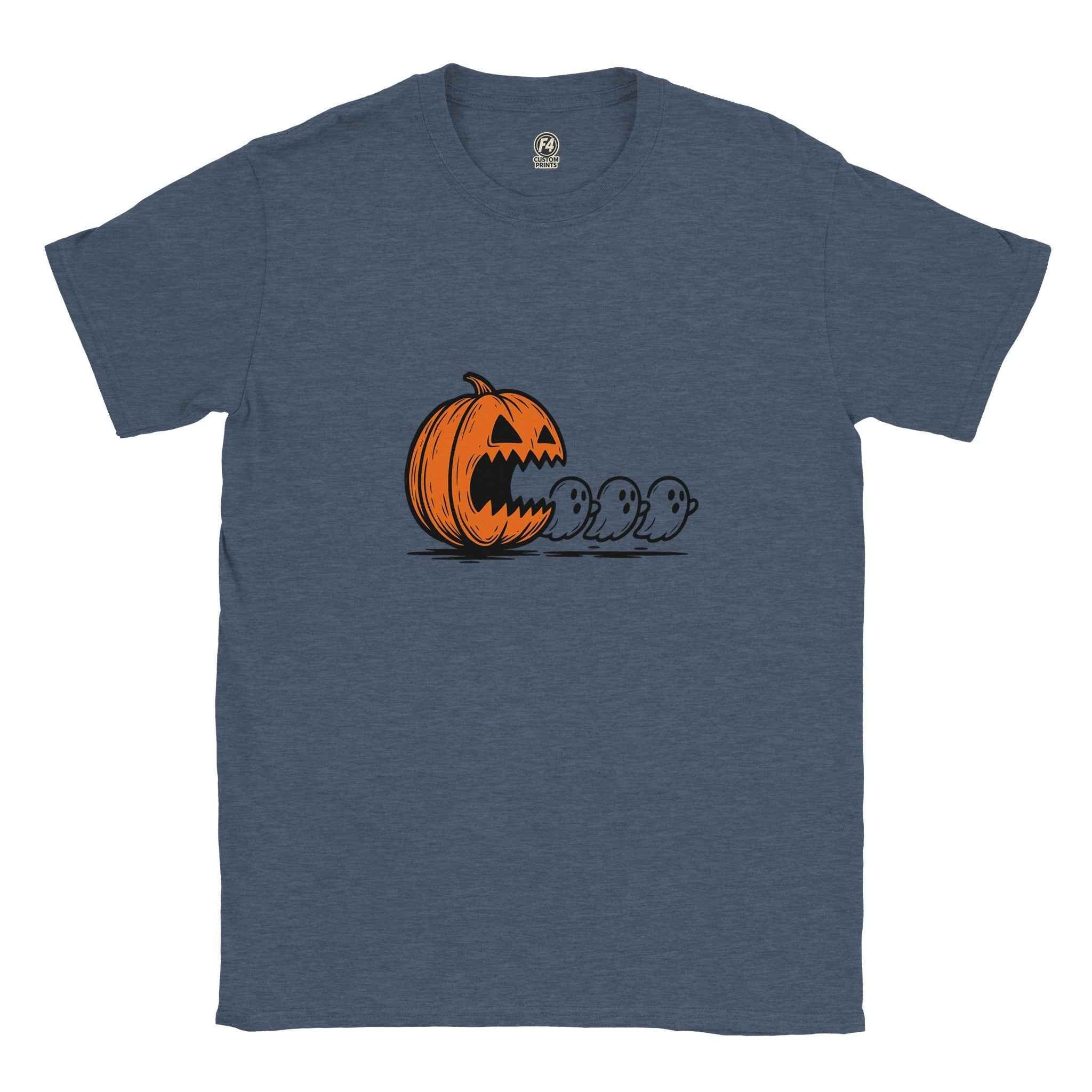 Chomped by the Pumpkin – Funny Halloween Ghost Chase T-Shirt