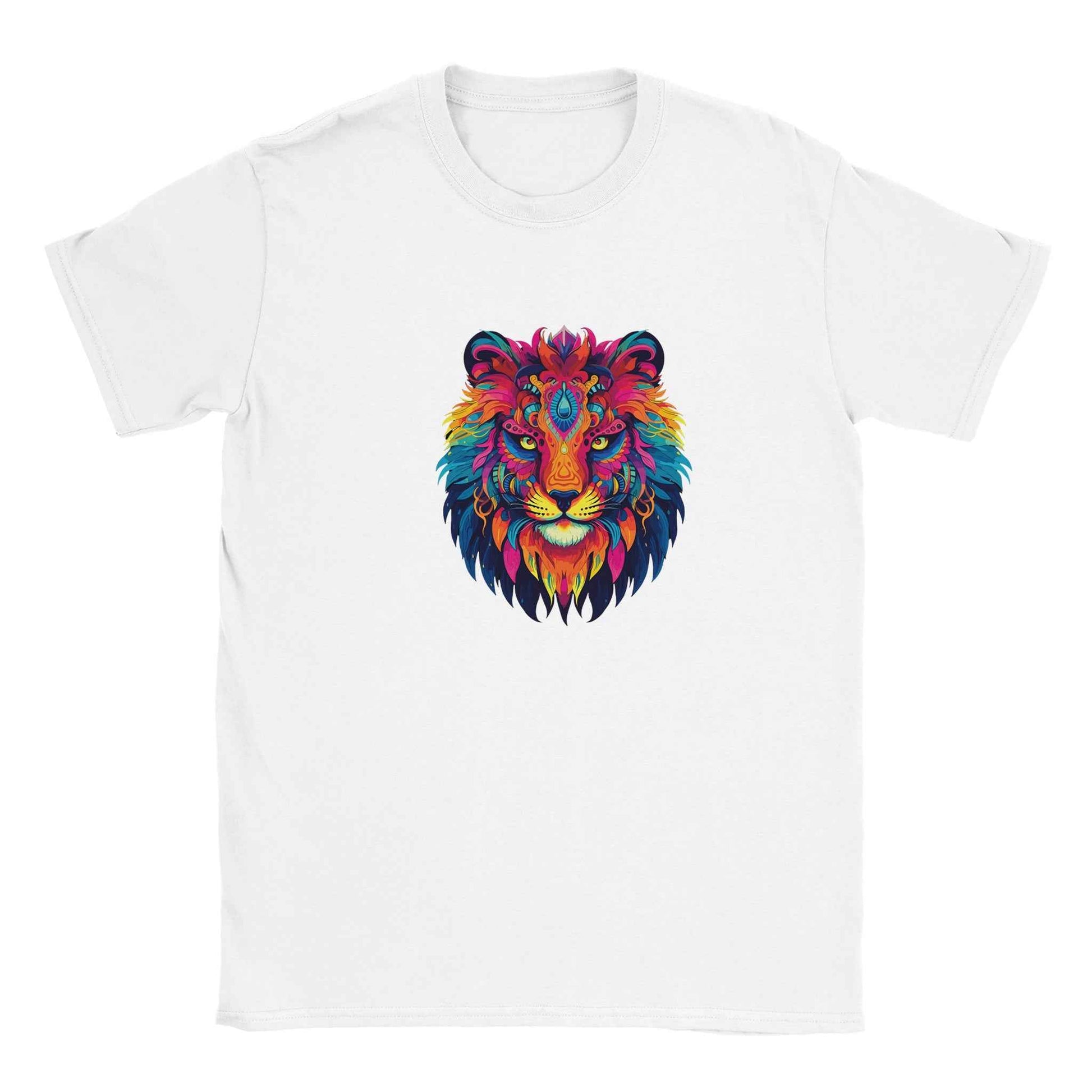 Neon Lion Graphic Tee – Psychedelic Jungle Style & Vibrant Comfort for Everyday Wear