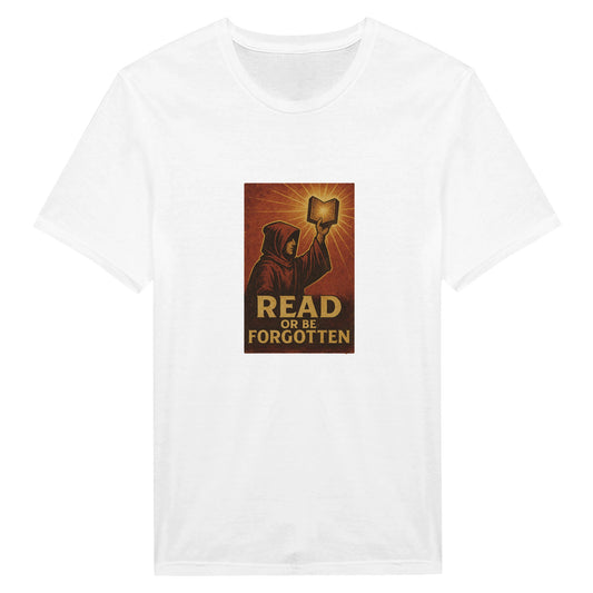 Read Or Be Forgotten T-Shirt – Vintage Book Lover Tee for Readers & Writers - F4 Custom Prints