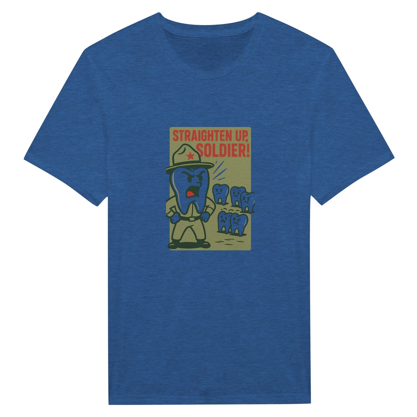 Dental Soldier T-Shirt – “Straighten Up, Soldier!” Retro Dental Humor Tee - F4 Custom Prints
