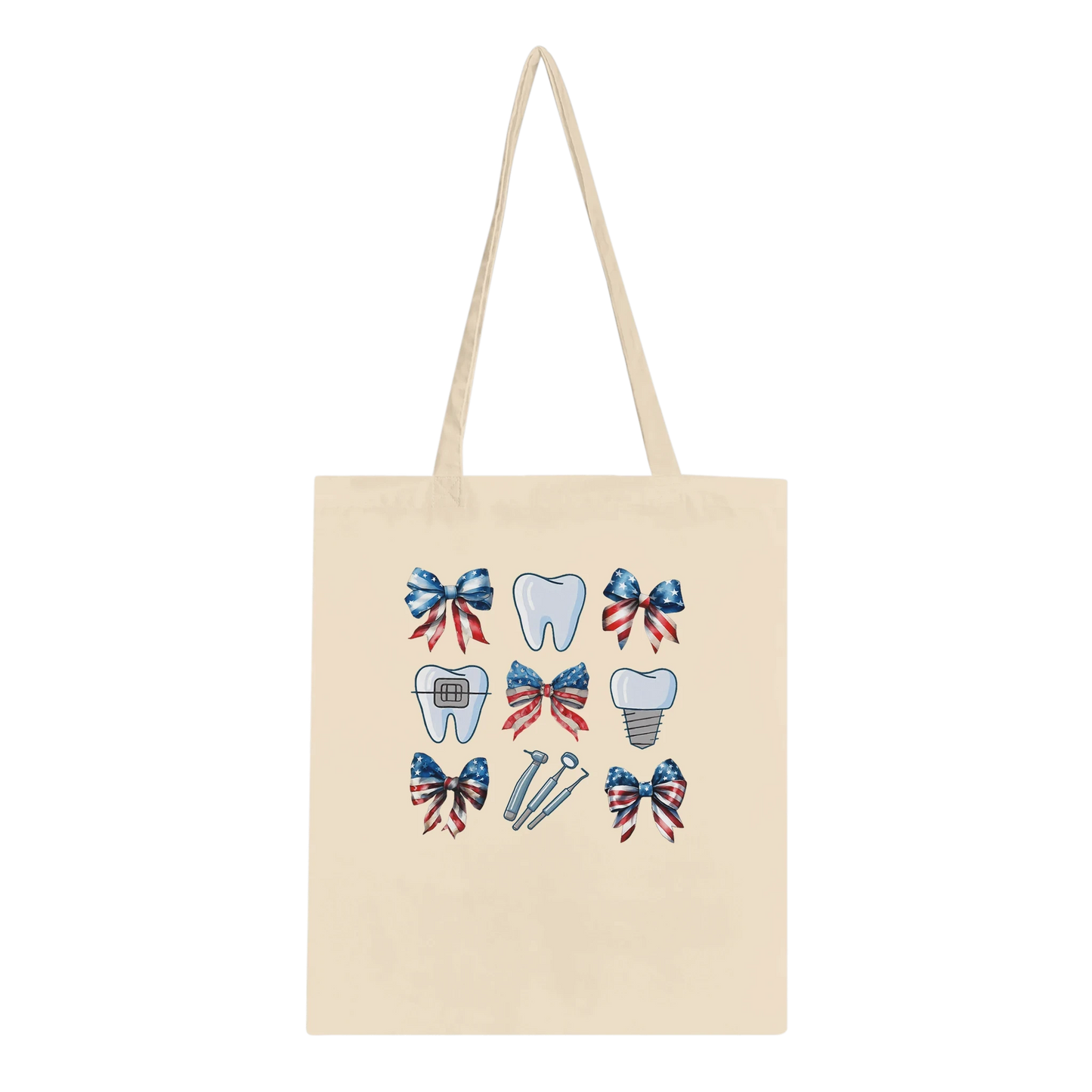 Personalized Dental 4th of July Tote Bag