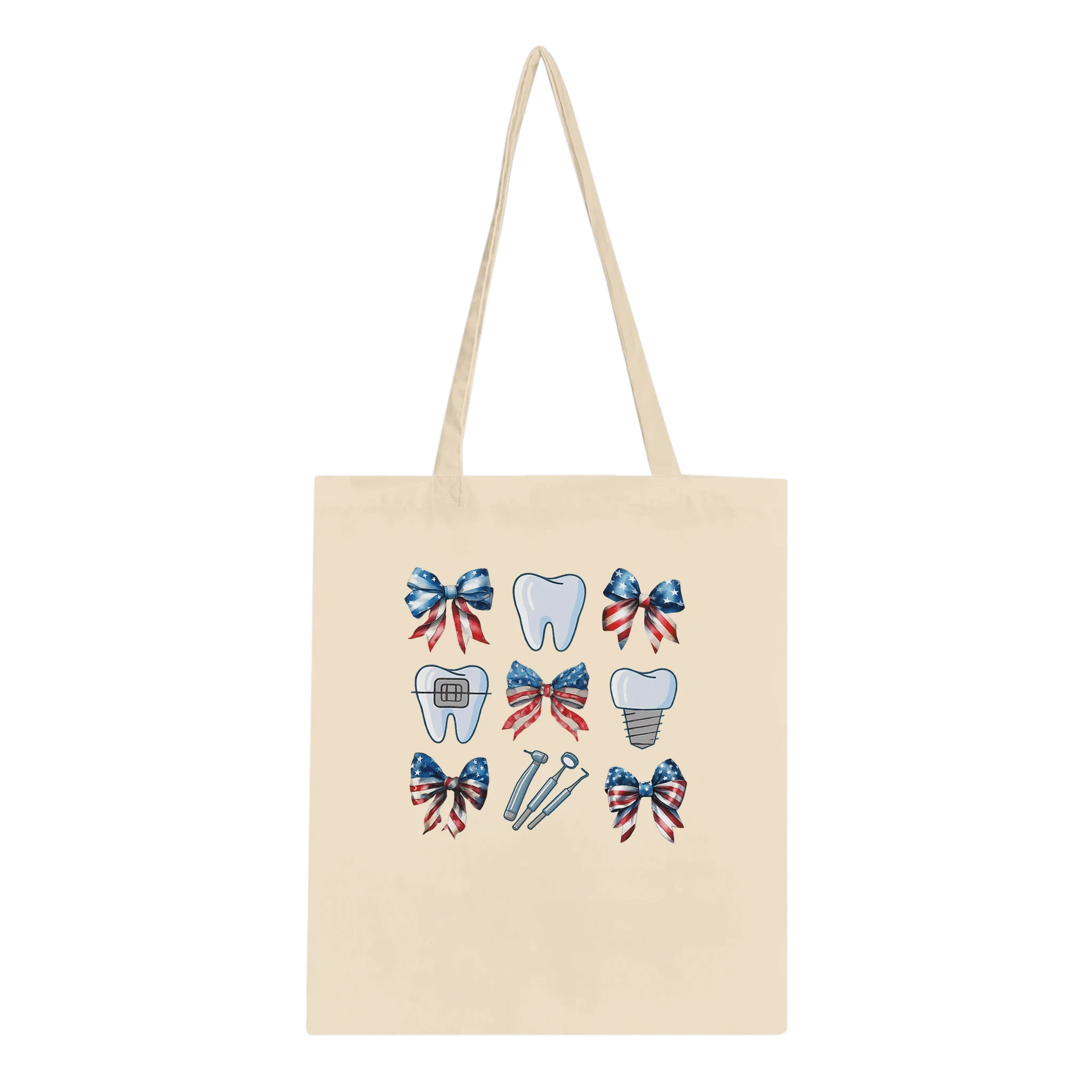 Personalized Dental 4th of July Tote Bag
