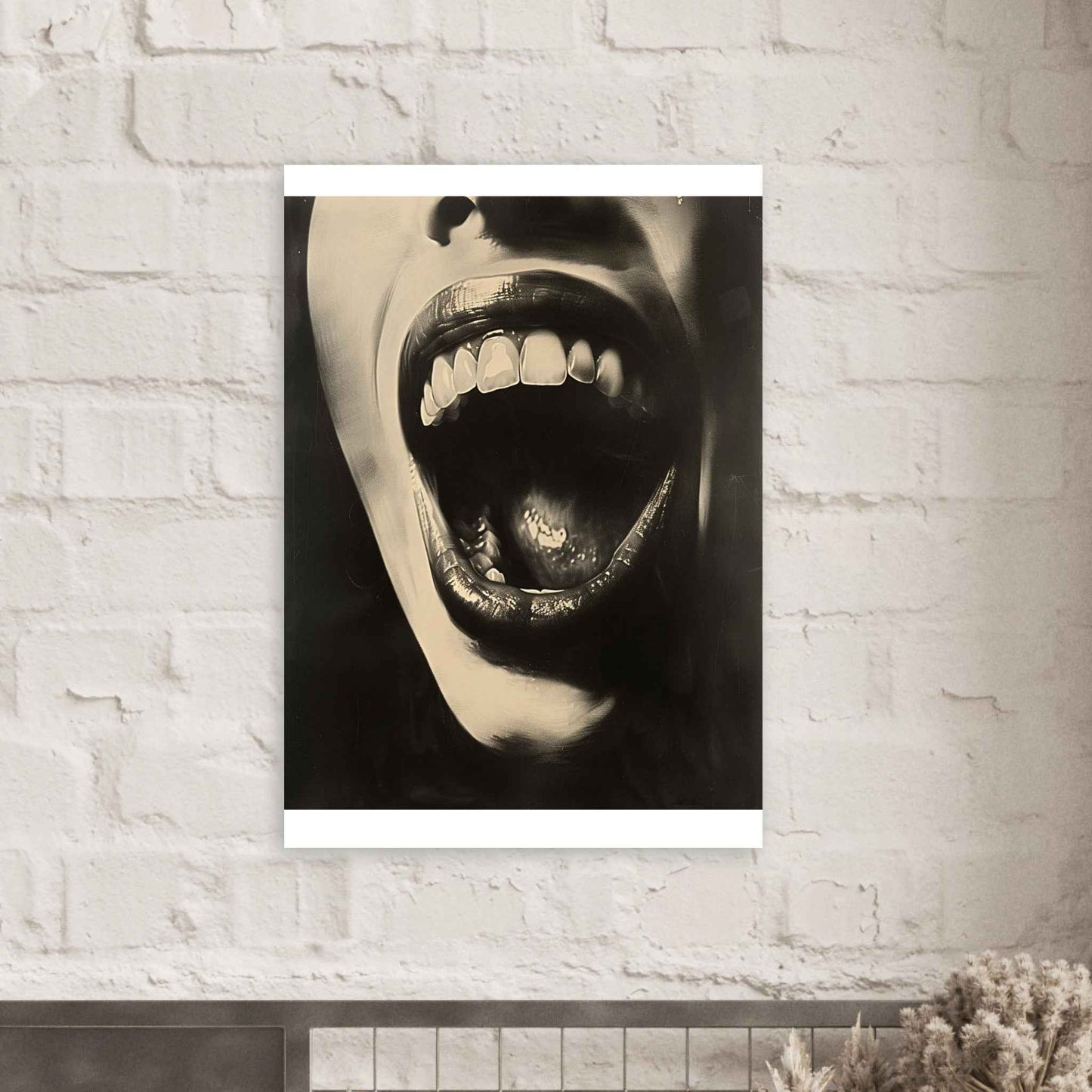 "The Scream" Poster – Bold Monochrome Statement Wall Art (Multiple Sizes Available)