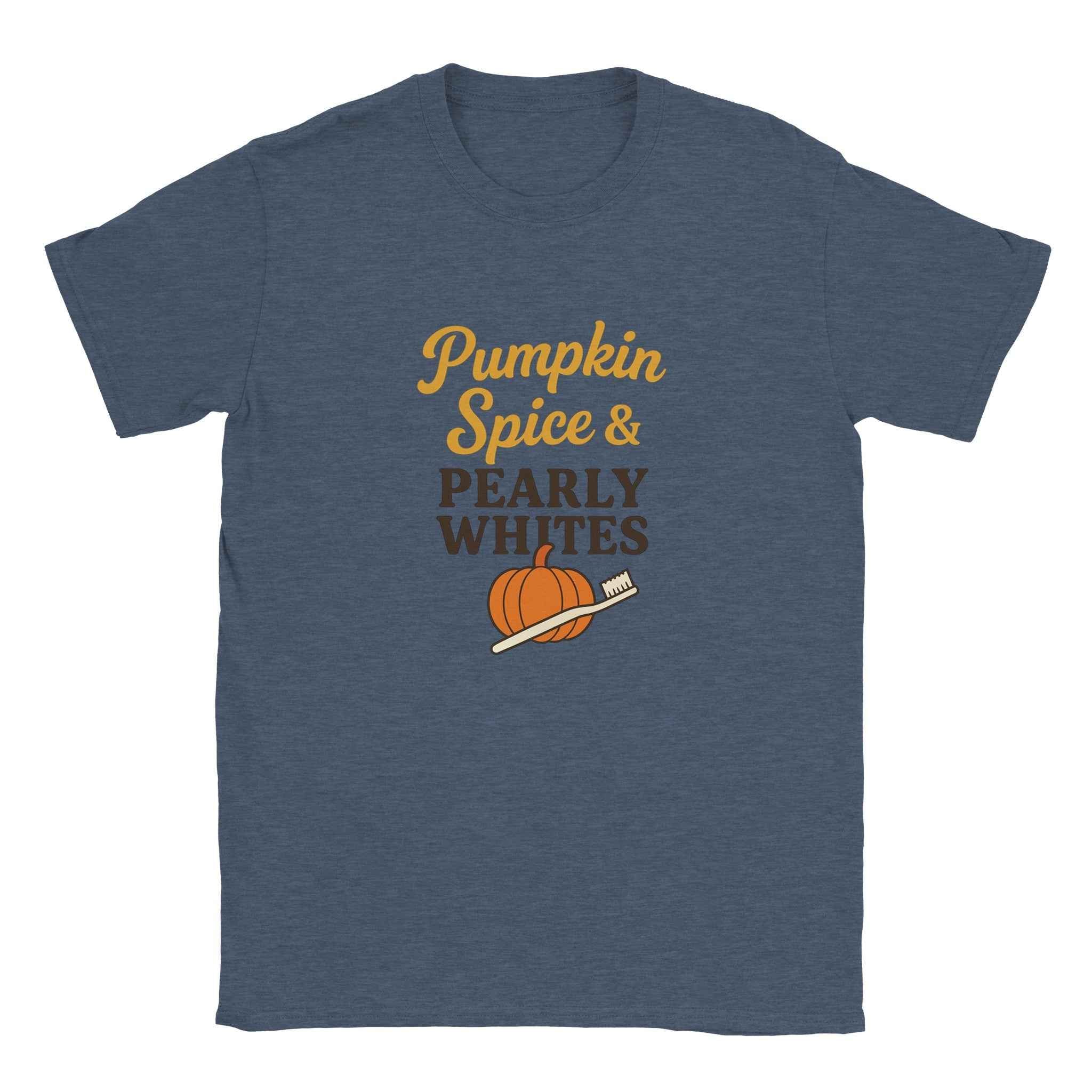 Pumpkin Spice & Pearly Whites T-Shirt – Fall Dental Shirt