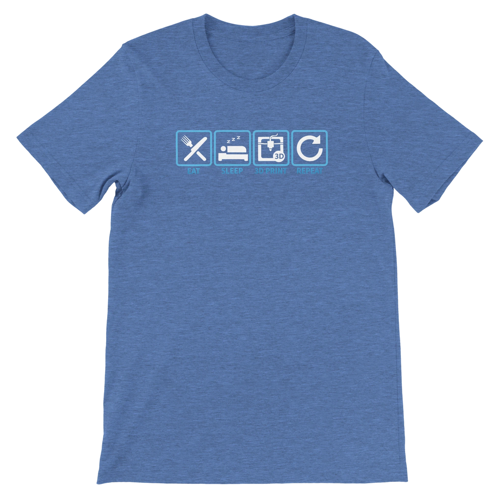 Eat Sleep 3D Print Repeat T-Shirt