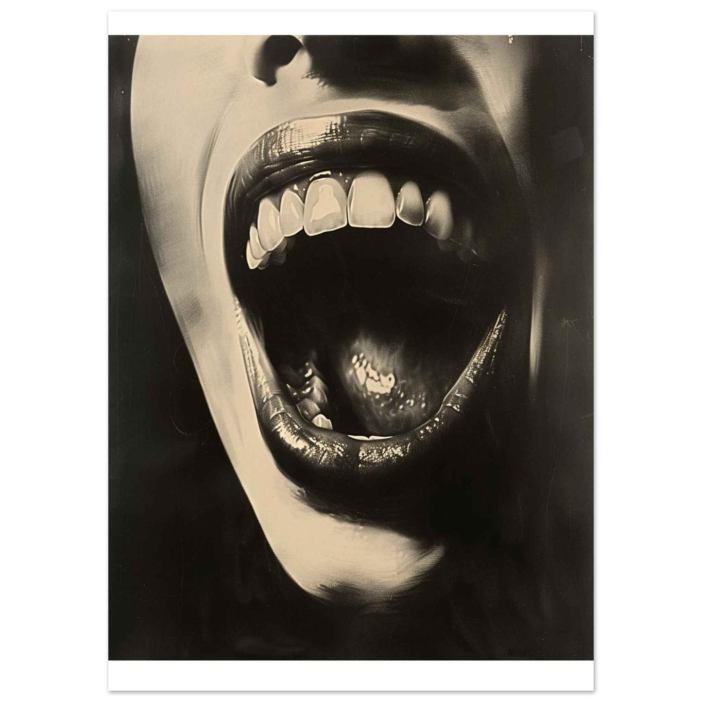 "The Scream" Poster – Bold Monochrome Statement Wall Art (Multiple Sizes Available)