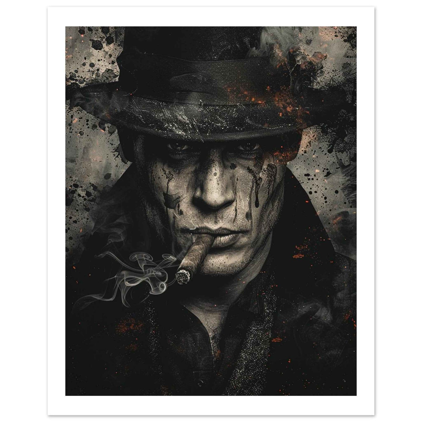 "Noir Enigma" Poster – Gritty, Cinematic Wall Art for Modern Spaces (Multiple Sizes Available)
