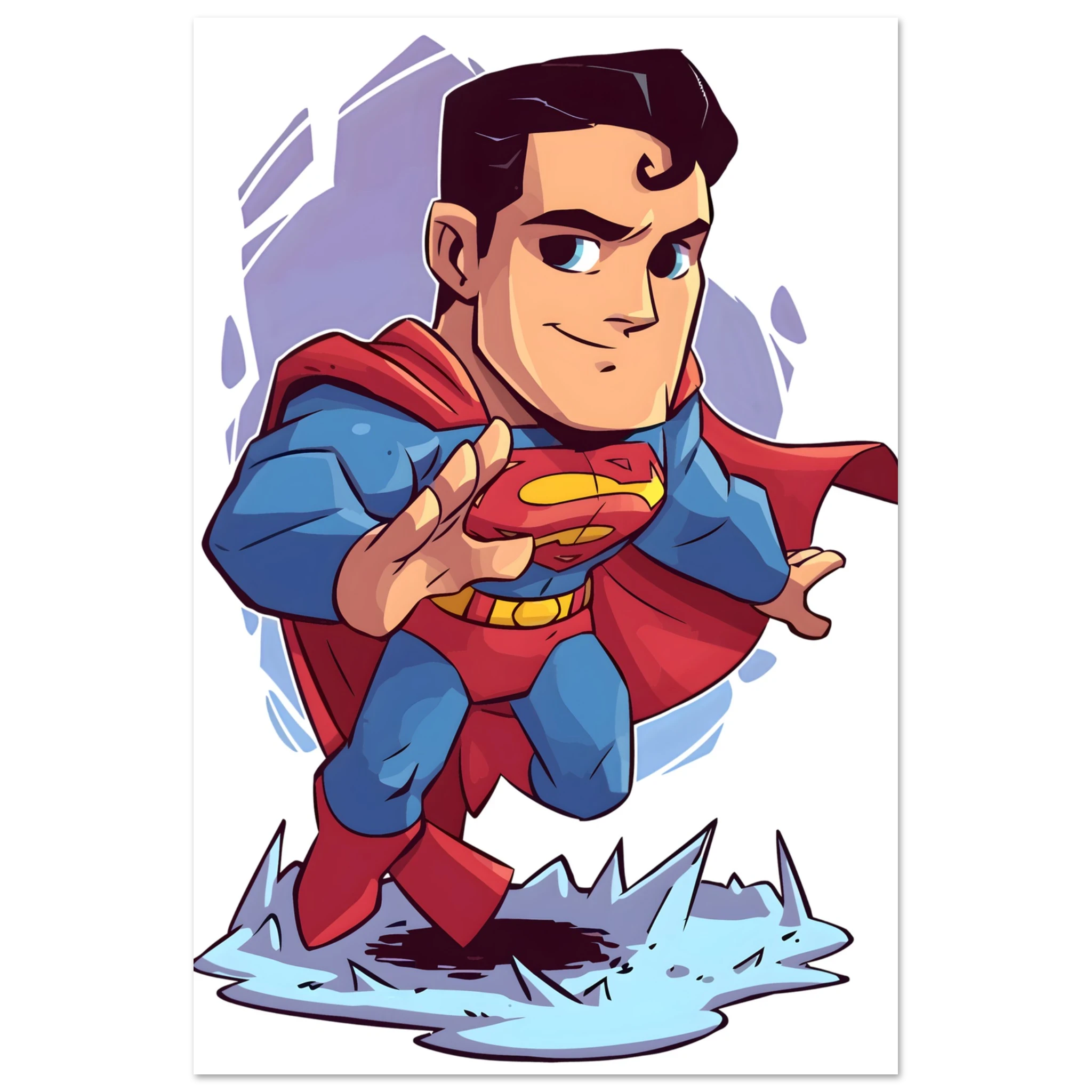Chibi Superman Inspired Fine Art Poster
