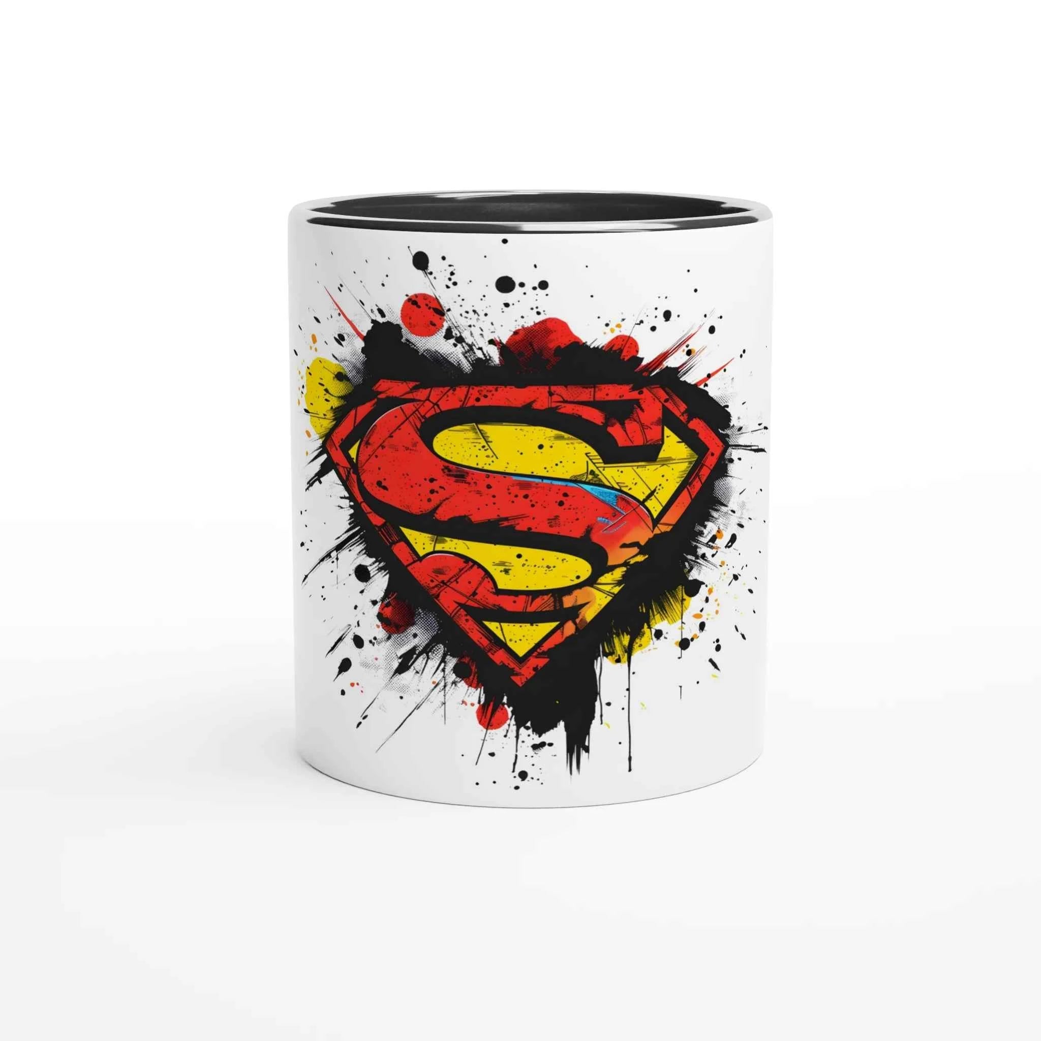 Superman Splatter Shield 11oz Coffee Mug with Color Inside