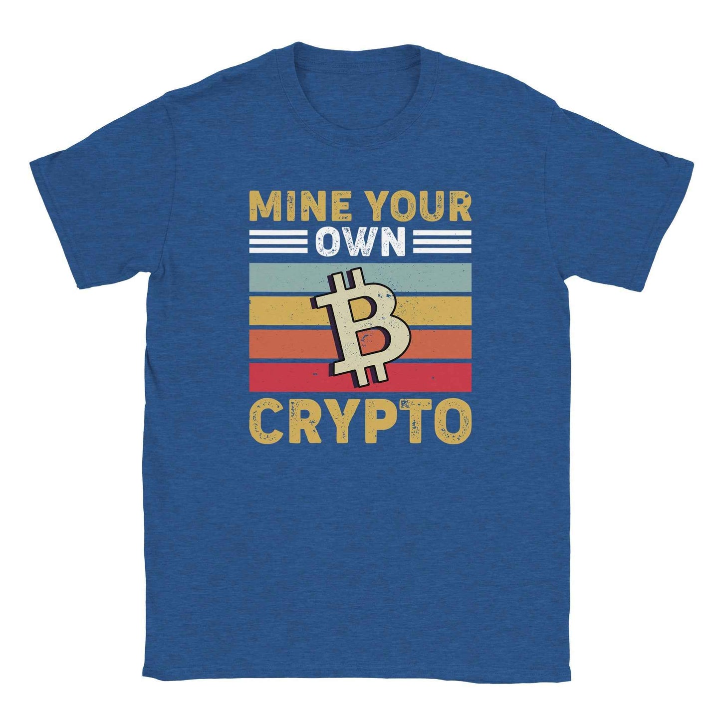 Bitcoin T-Shirt – 'Mine Your Own Crypto' Retro Sunset Design