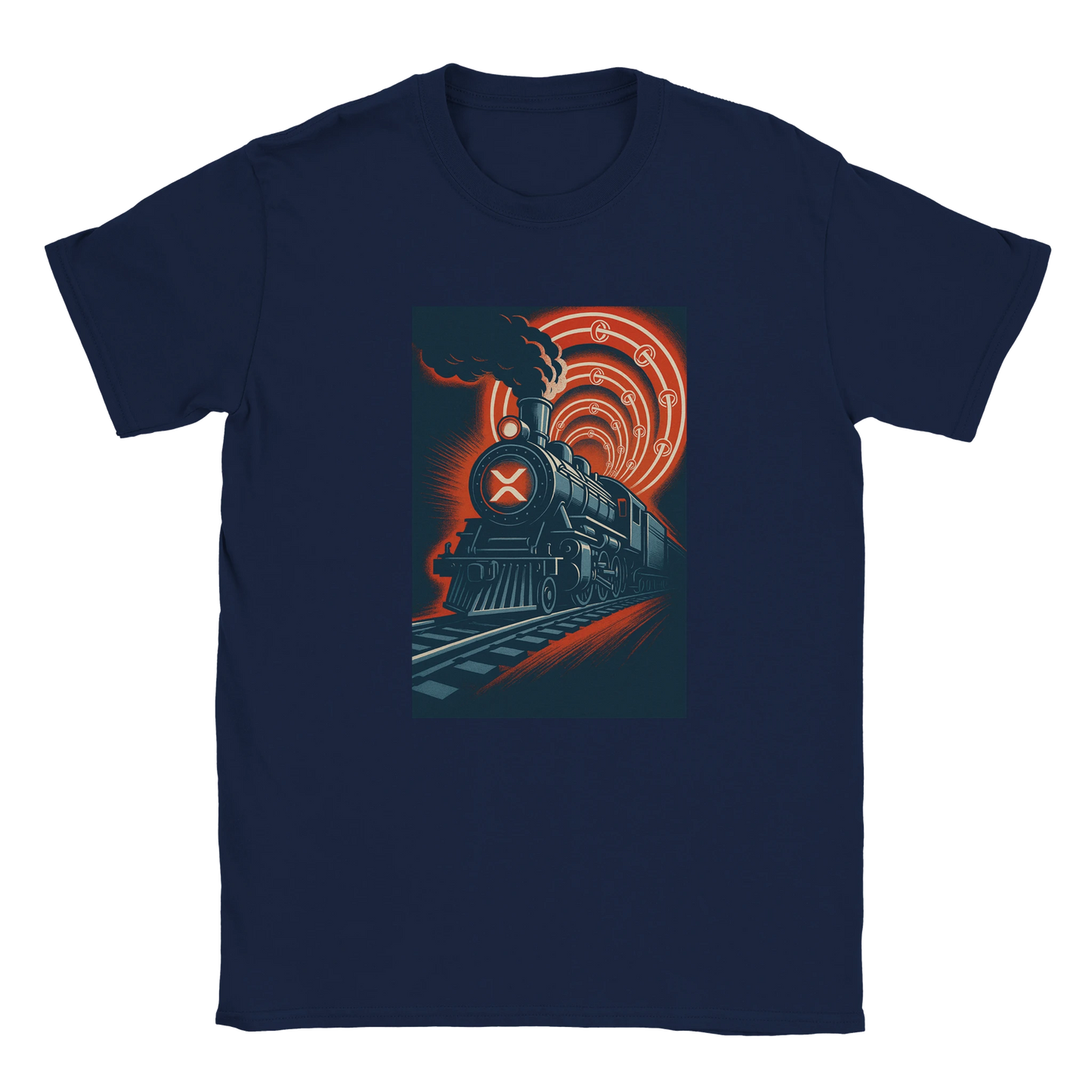 XRP Express Unisex T-Shirt – Vintage Crypto Poster Style Tee - F4 Custom Prints