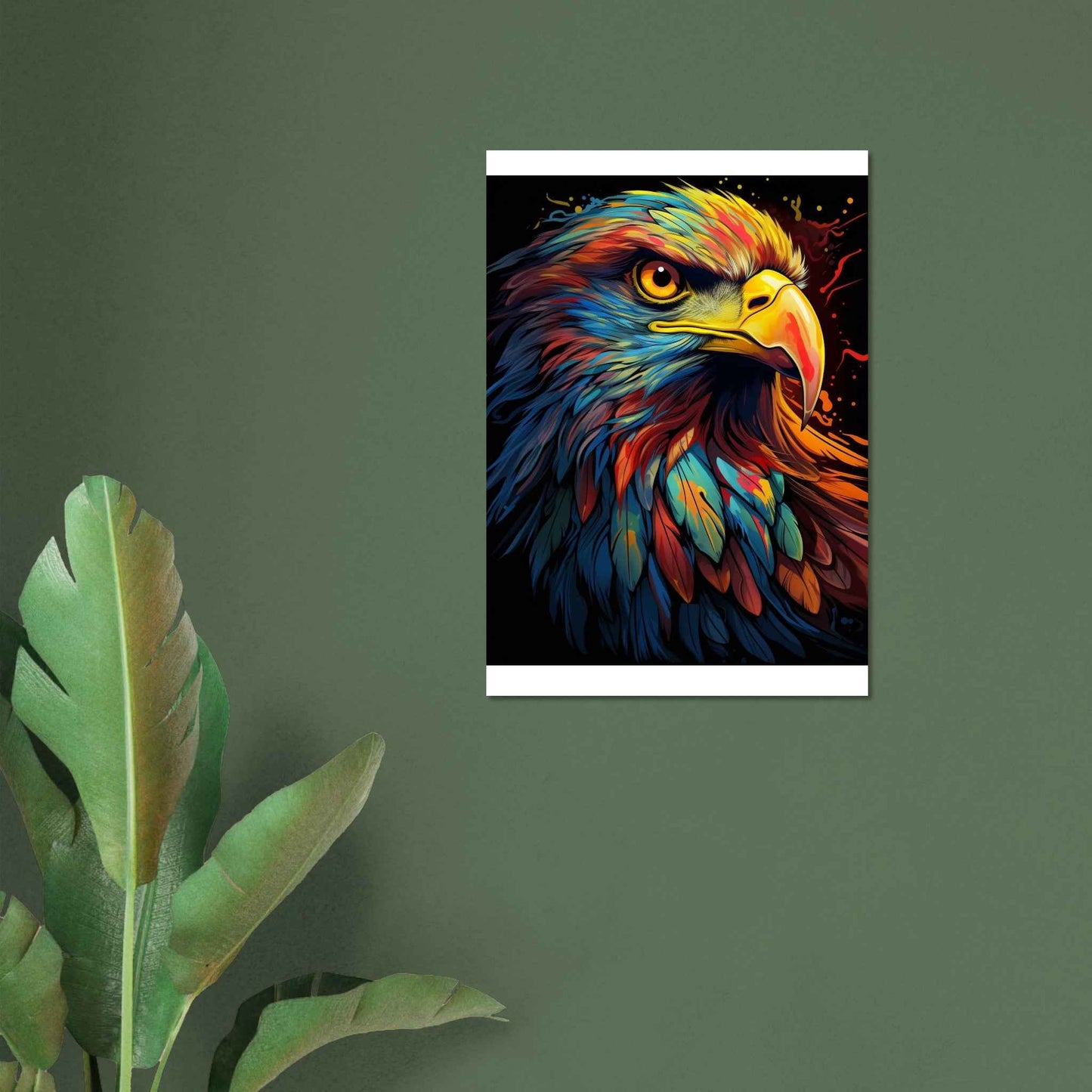 "Majestic Eagle" Poster – Vibrant Neo-Expressionist Wall Art (Multiple Sizes Available)