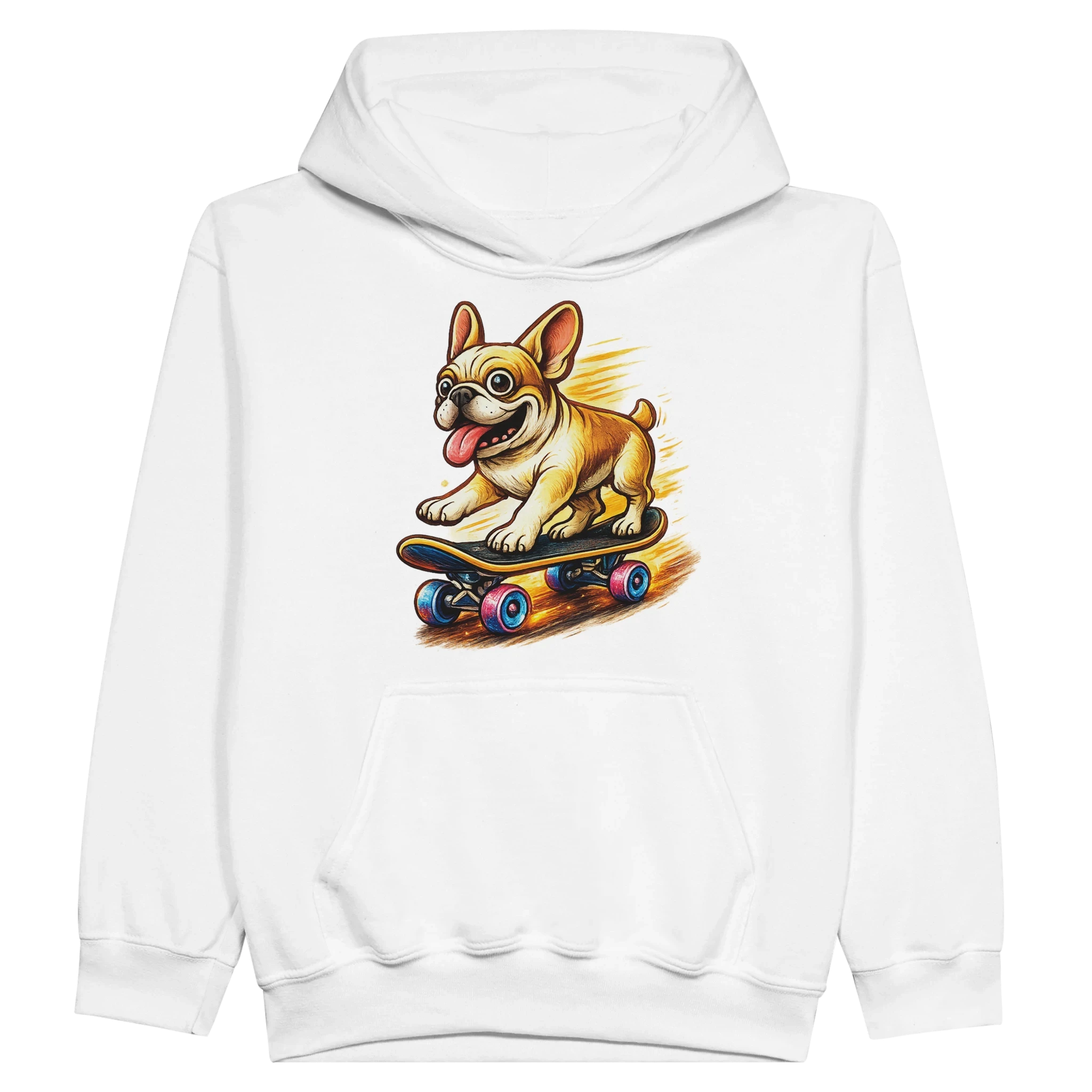 Kids Skater Frenchie Hoodie