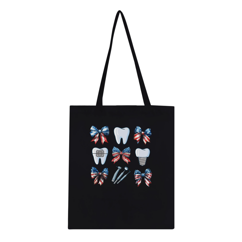 Personalized Dental 4th of July Tote Bag