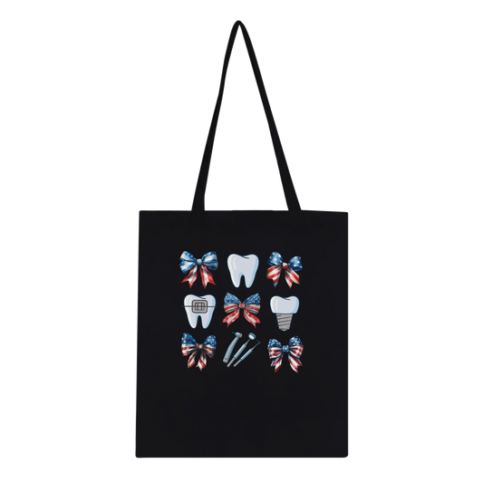 Personalized Dental 4th of July Tote Bag