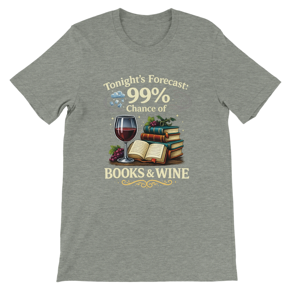 Tonight’s Forecast Books and Wine T-Shirt