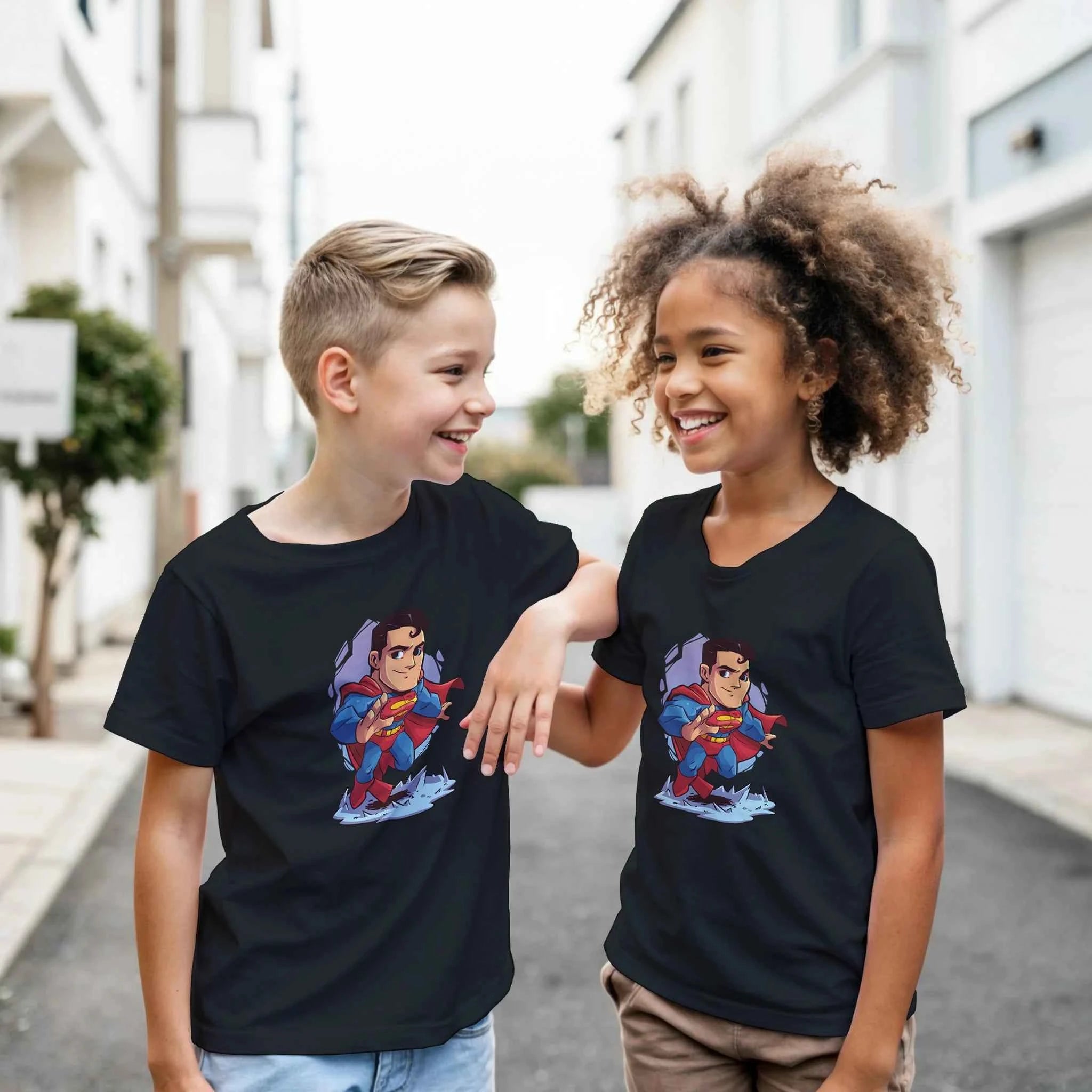 Kids Chibi Superman Inspired T-Shirt