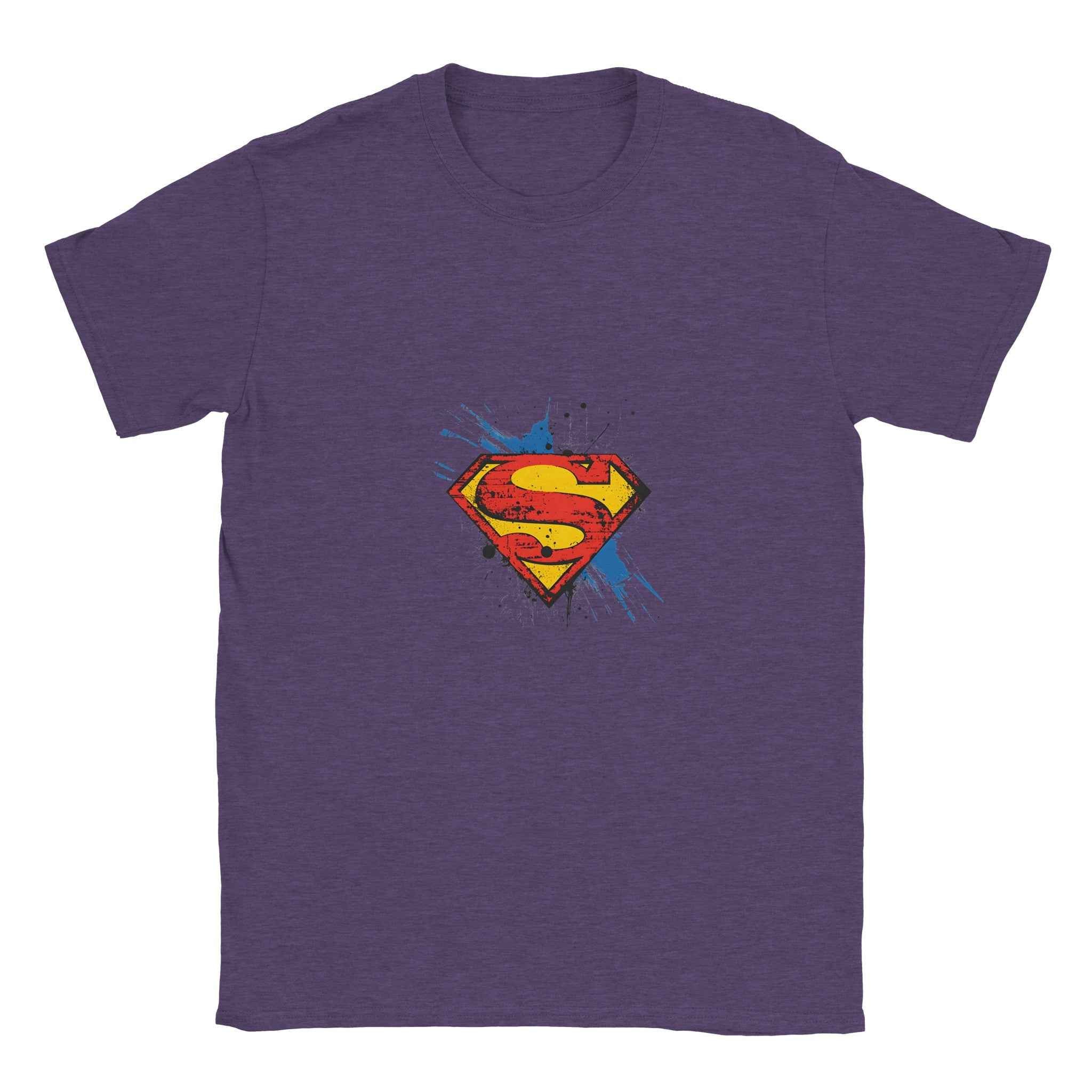 Distressed Superman Shield T-Shirt – Heroic Comic-Inspired Graphic Tee in Multiple Colors