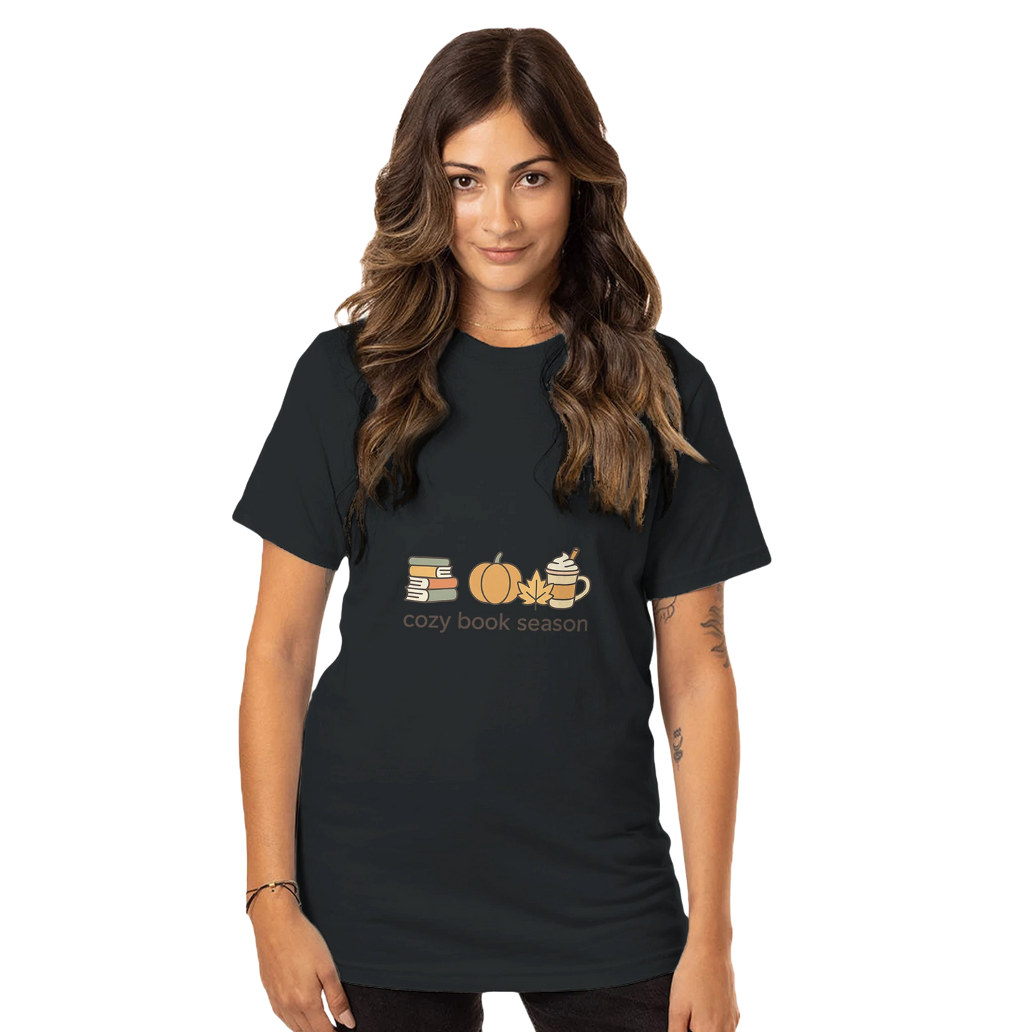 Cozy Book Season Fall Reading Tee – Autumn Booklover Tee - F4 Custom Prints