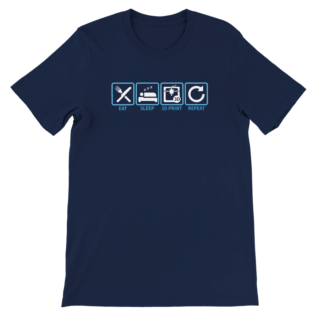 Eat Sleep 3D Print Repeat T-Shirt