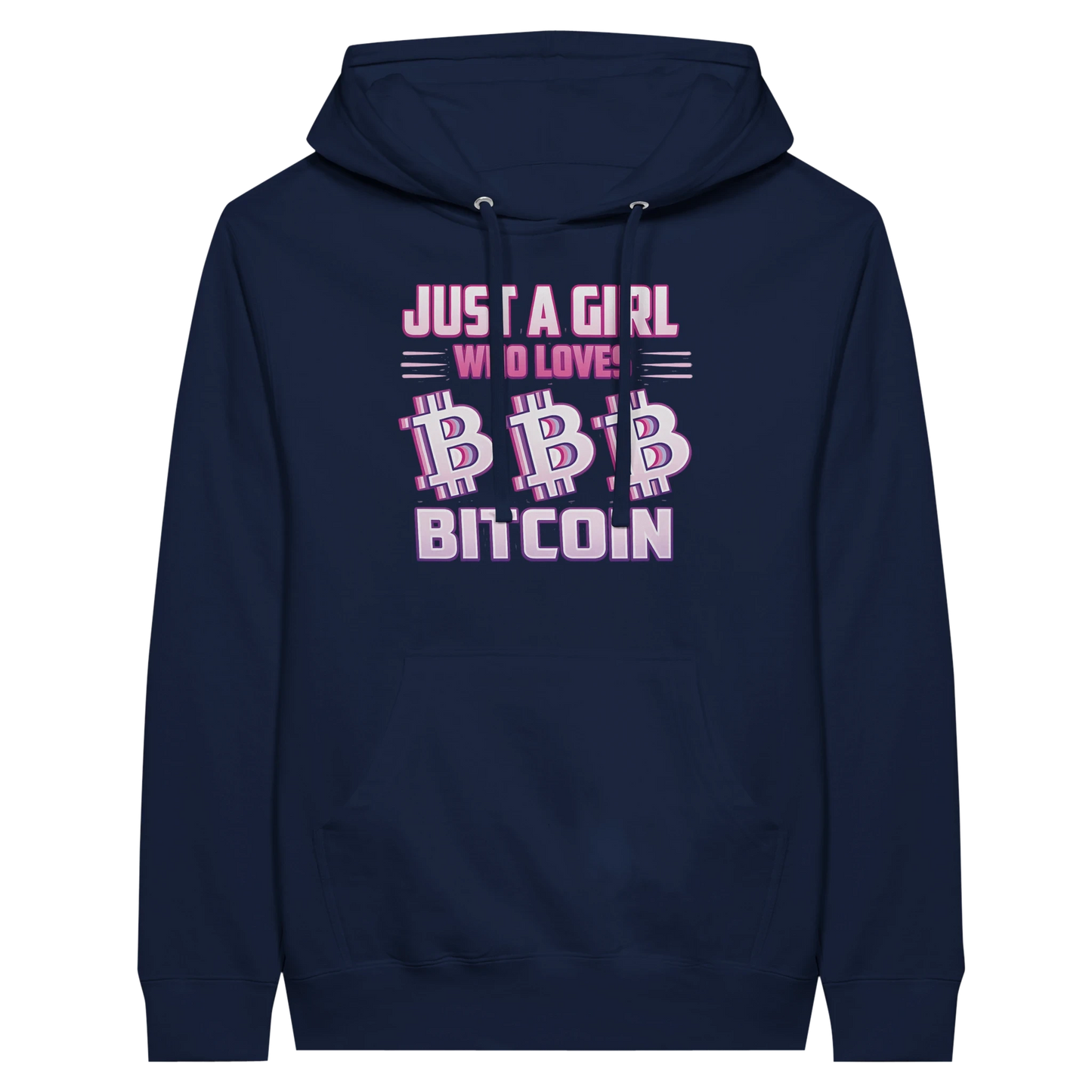 Bitcoin Hoodie – Just a Girl Who Loves Bitcoin Retro Design