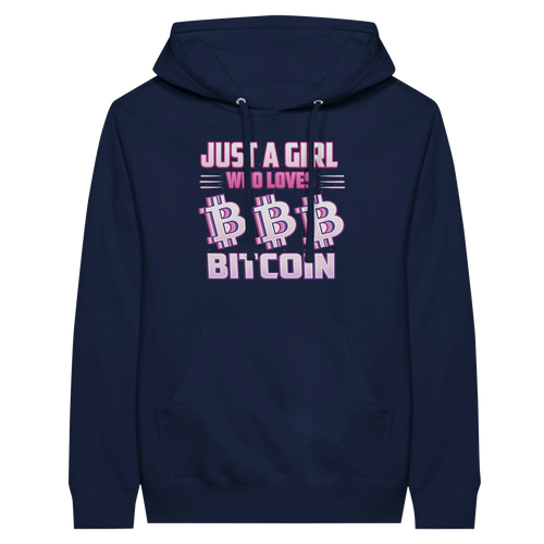 Bitcoin Hoodie – Just a Girl Who Loves Bitcoin Retro Design