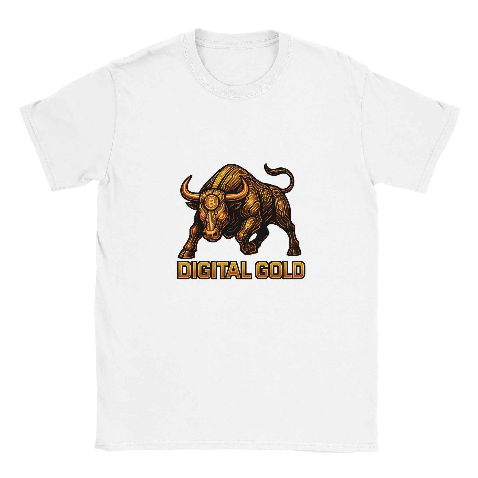 Bitcoin Digital Gold T-Shirt – Golden Bull Circuitry Design