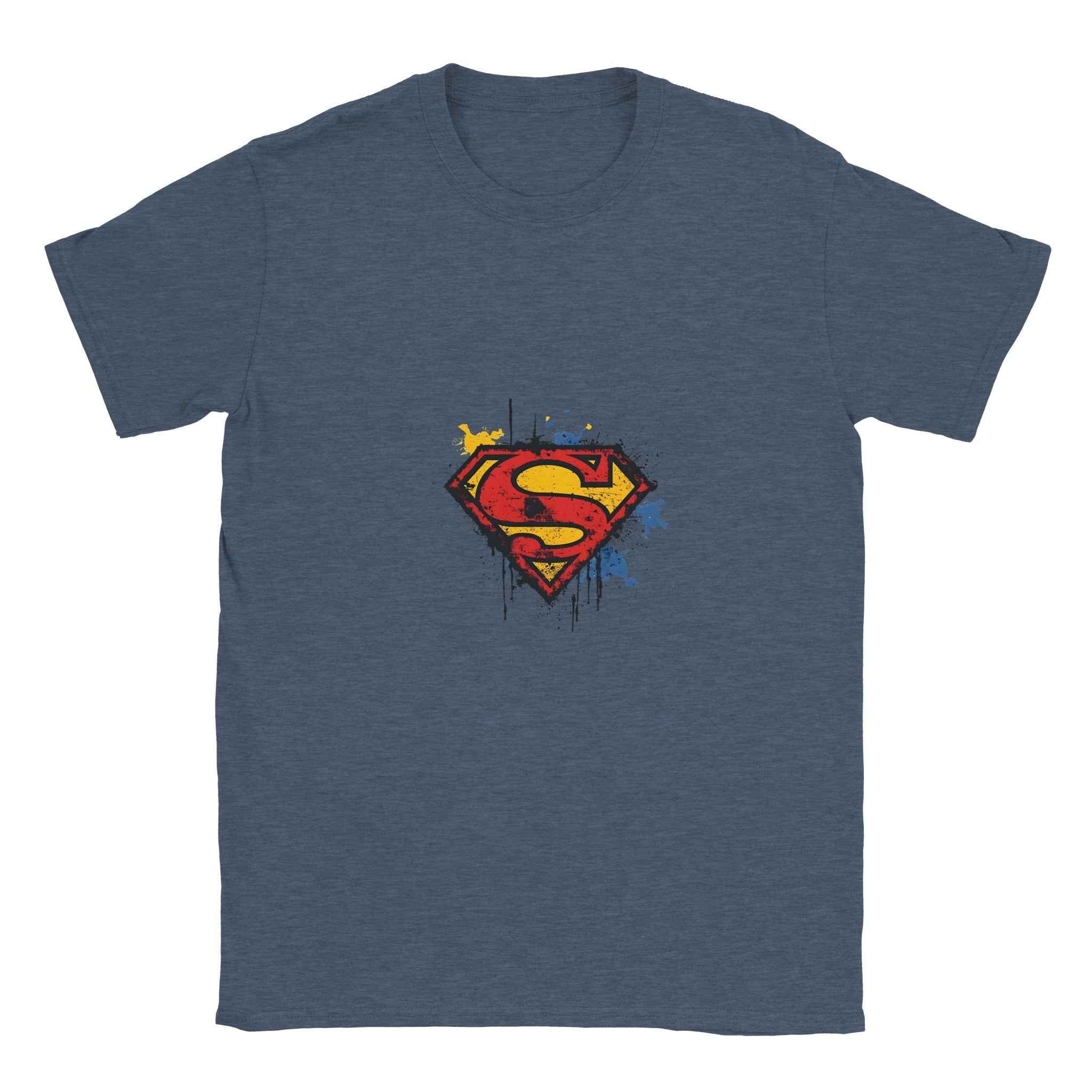 Distressed Superman S-Shield T-Shirt – Heroic Comic-Inspired Graphic Tee for Men & Women
