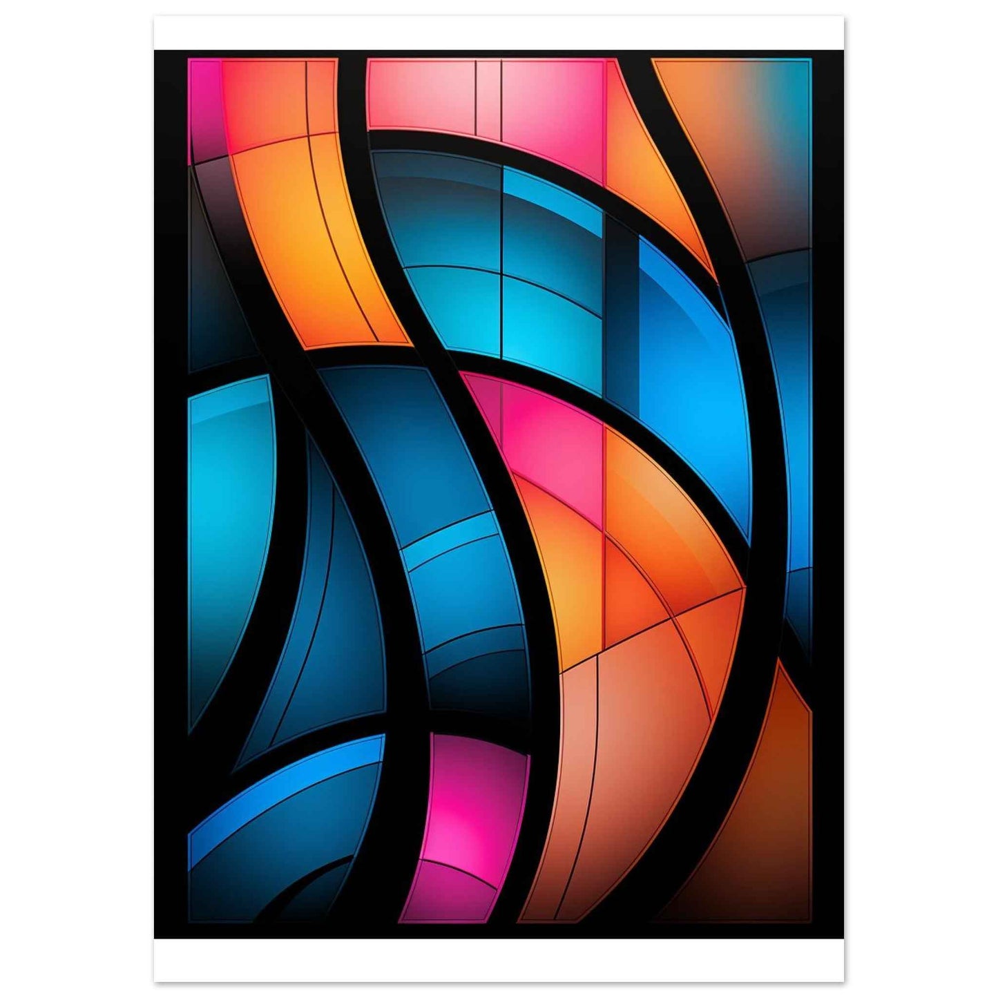 "Chromatica Swirl" Poster – Vibrant Abstract Wall Art (Multiple Sizes Available)