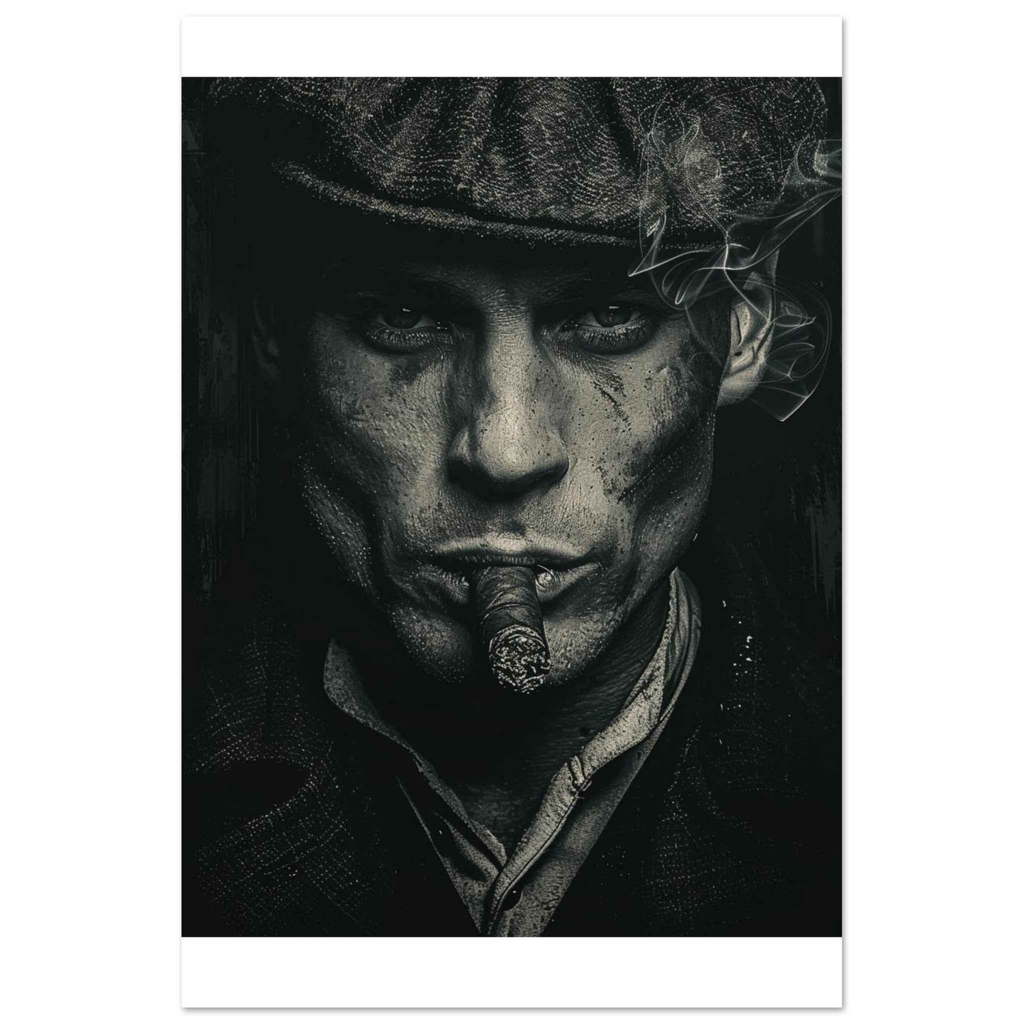 "The Gangster's Gaze" Poster – Gritty, Noir-Inspired Wall Art (Multiple Sizes Available)