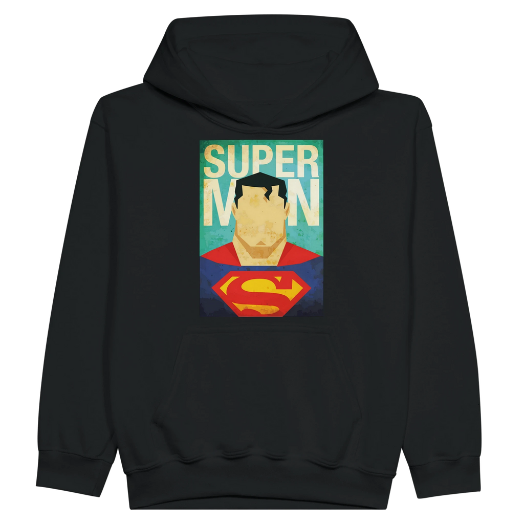 Kids Retro Superman Inspired Hoodie