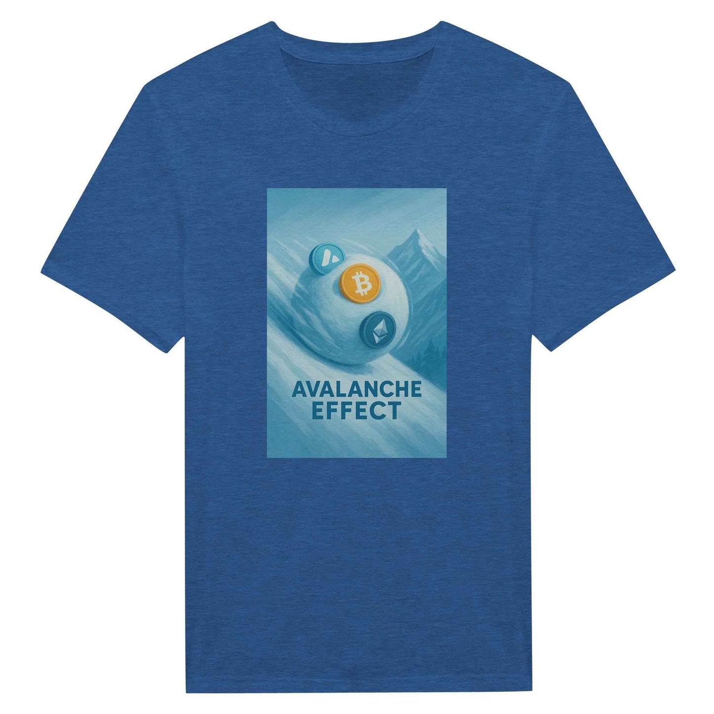 Crypto Avalanche Effect T-Shirt – Blockchain Snowball Graphic Tee in Multiple Colors