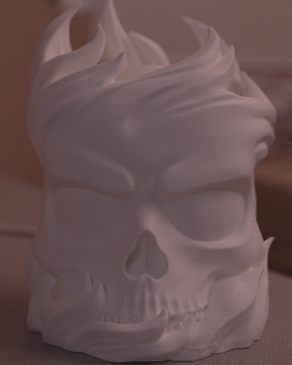 Skull Sphere 3D Printed Table Lamp