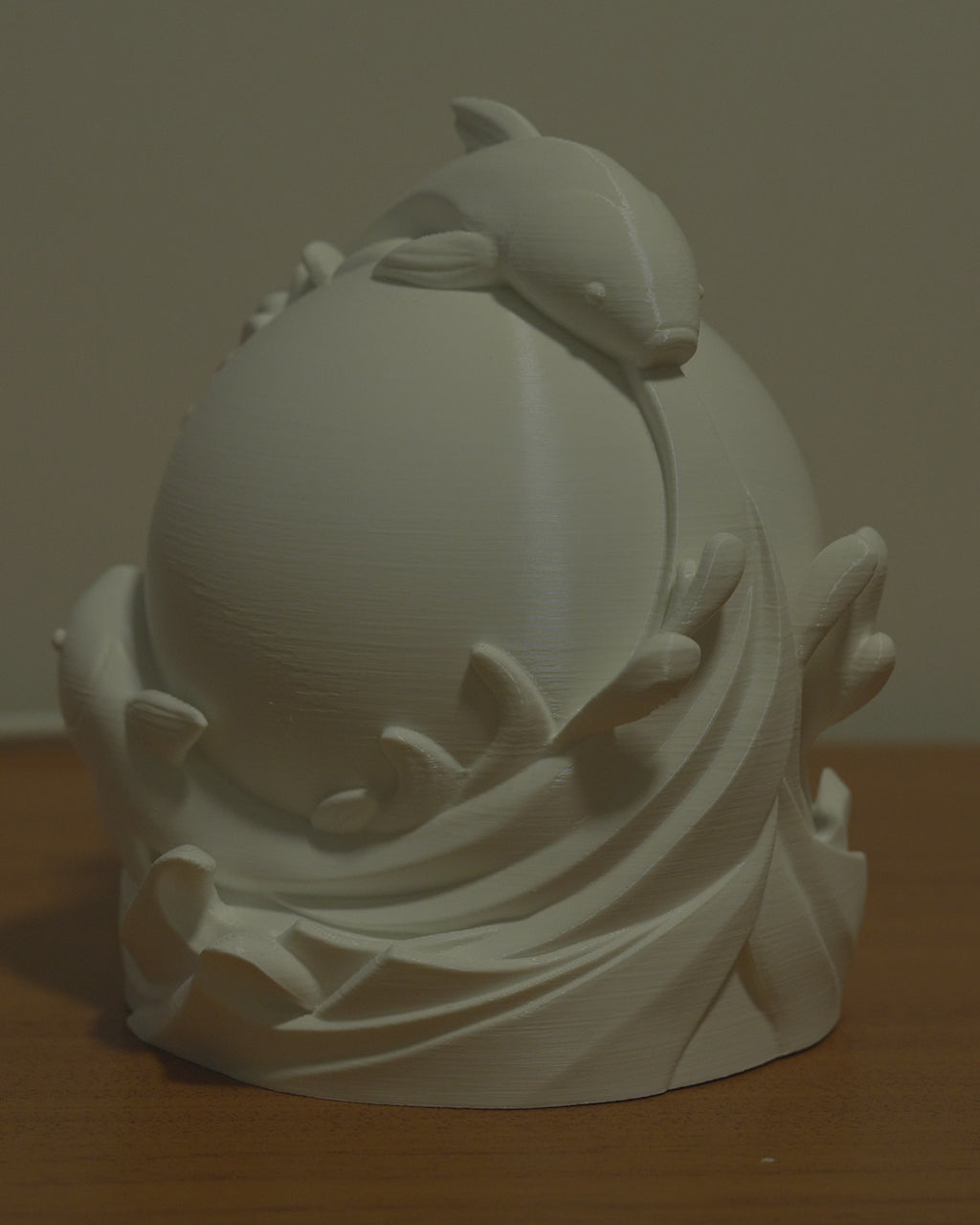 Twin Fish Sphere 3D Printed Table Lamp