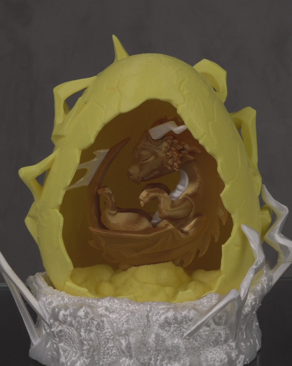 Thunder Bringer 3D Printed Dragon Egg Table Lamp