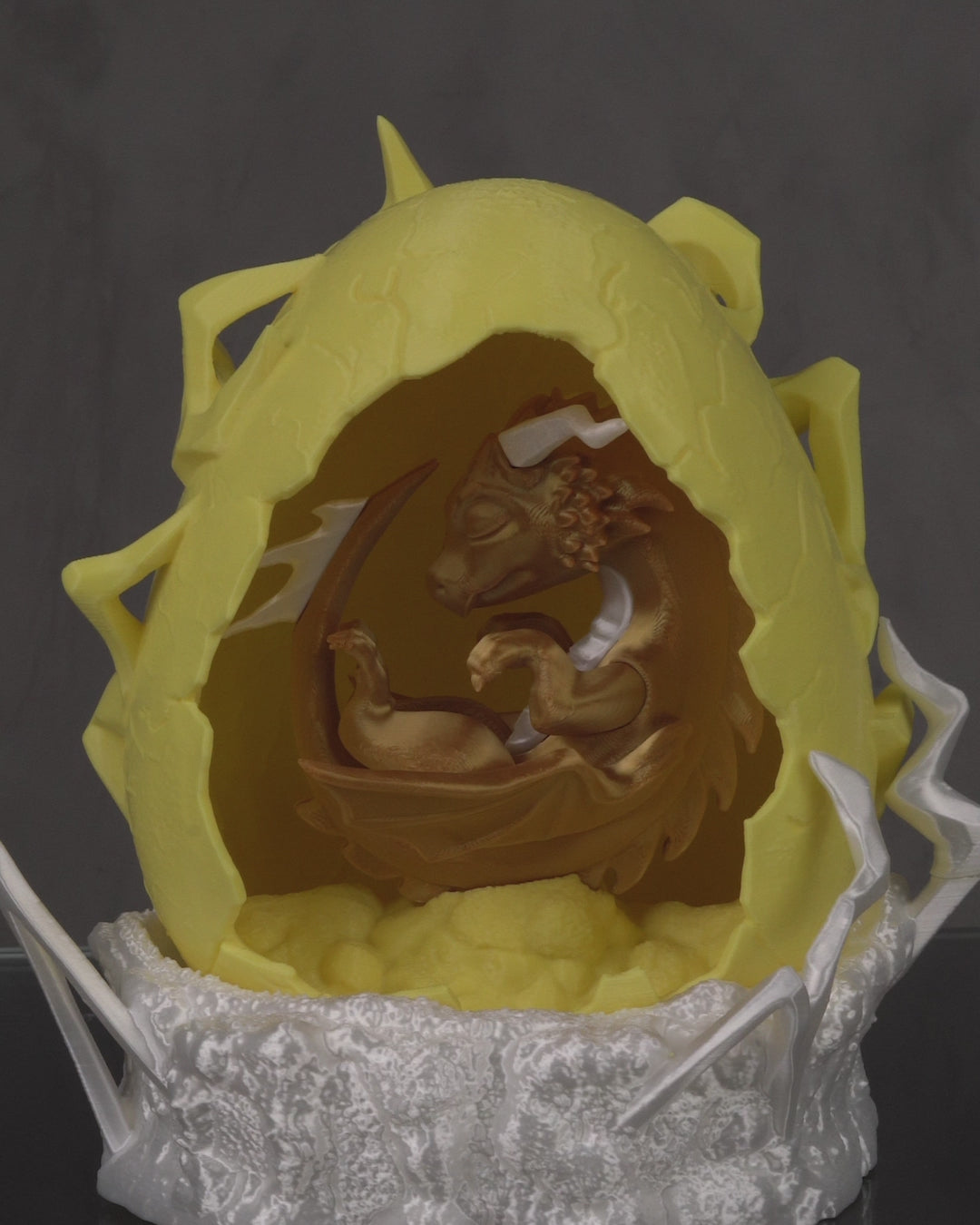 Thunder Bringer 3D Printed Dragon Egg Table Lamp